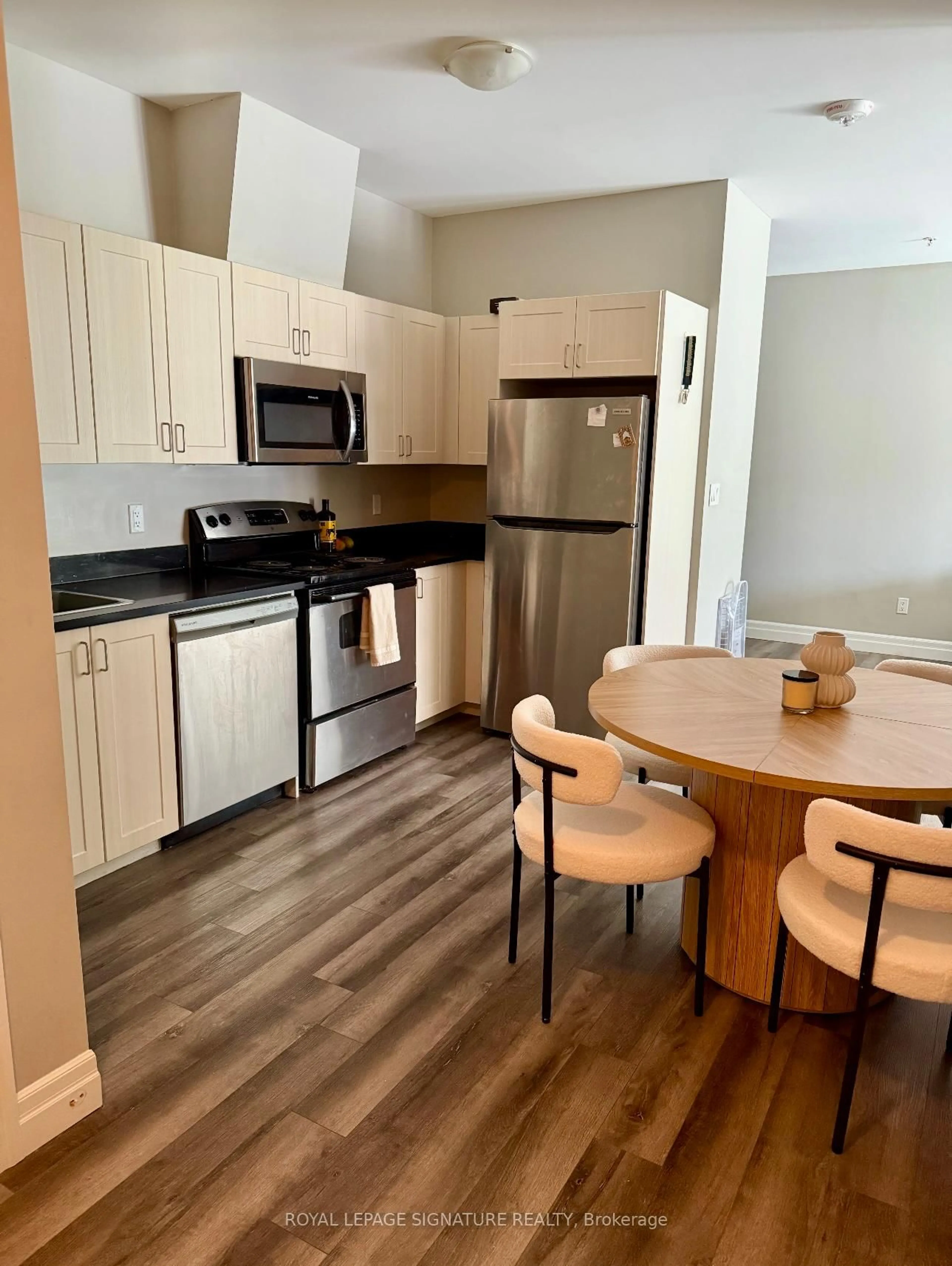 Standard kitchen, wood/laminate floor for 501 Frontenac St #218, Kingston Ontario K7K 4L9