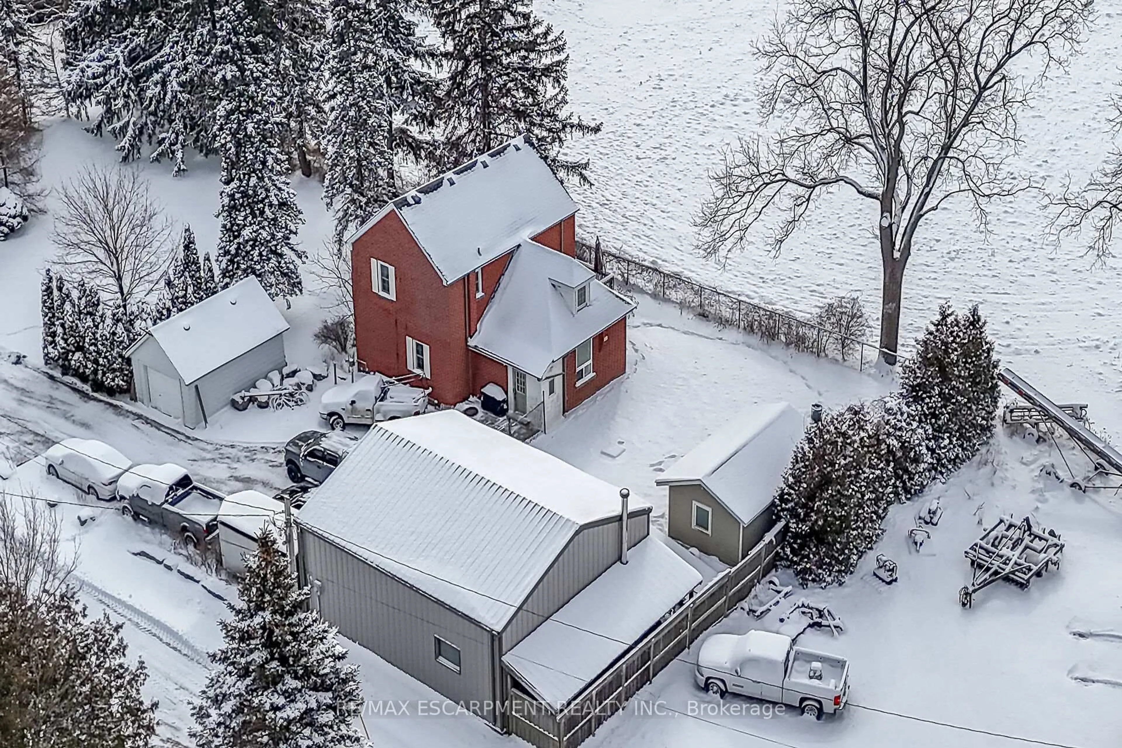 A pic from outside/outdoor area/front of a property/back of a property/a pic from drone, street for 2250 #56 Highway, Hamilton Ontario L0R 1C0