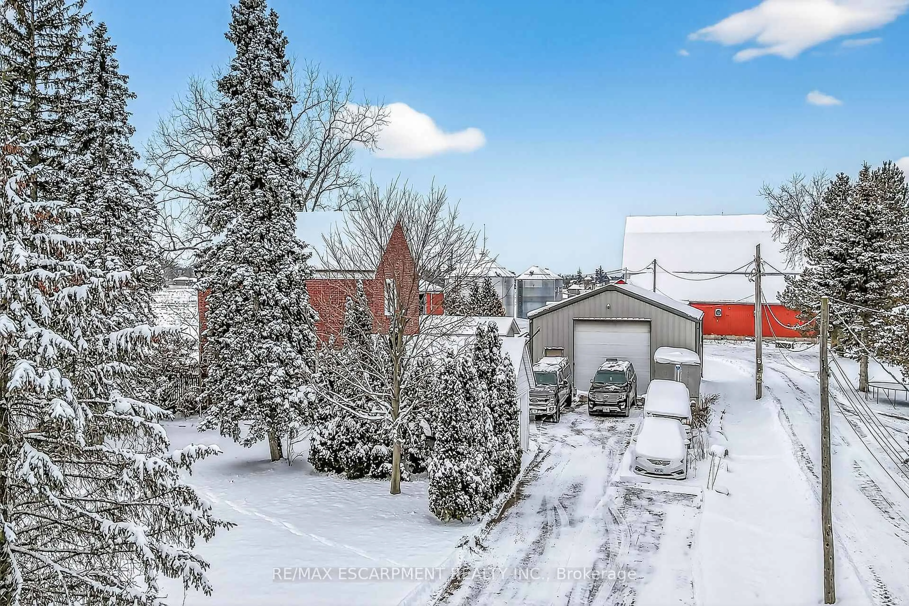 A pic from outside/outdoor area/front of a property/back of a property/a pic from drone, street for 2250 #56 Highway, Hamilton Ontario L0R 1C0