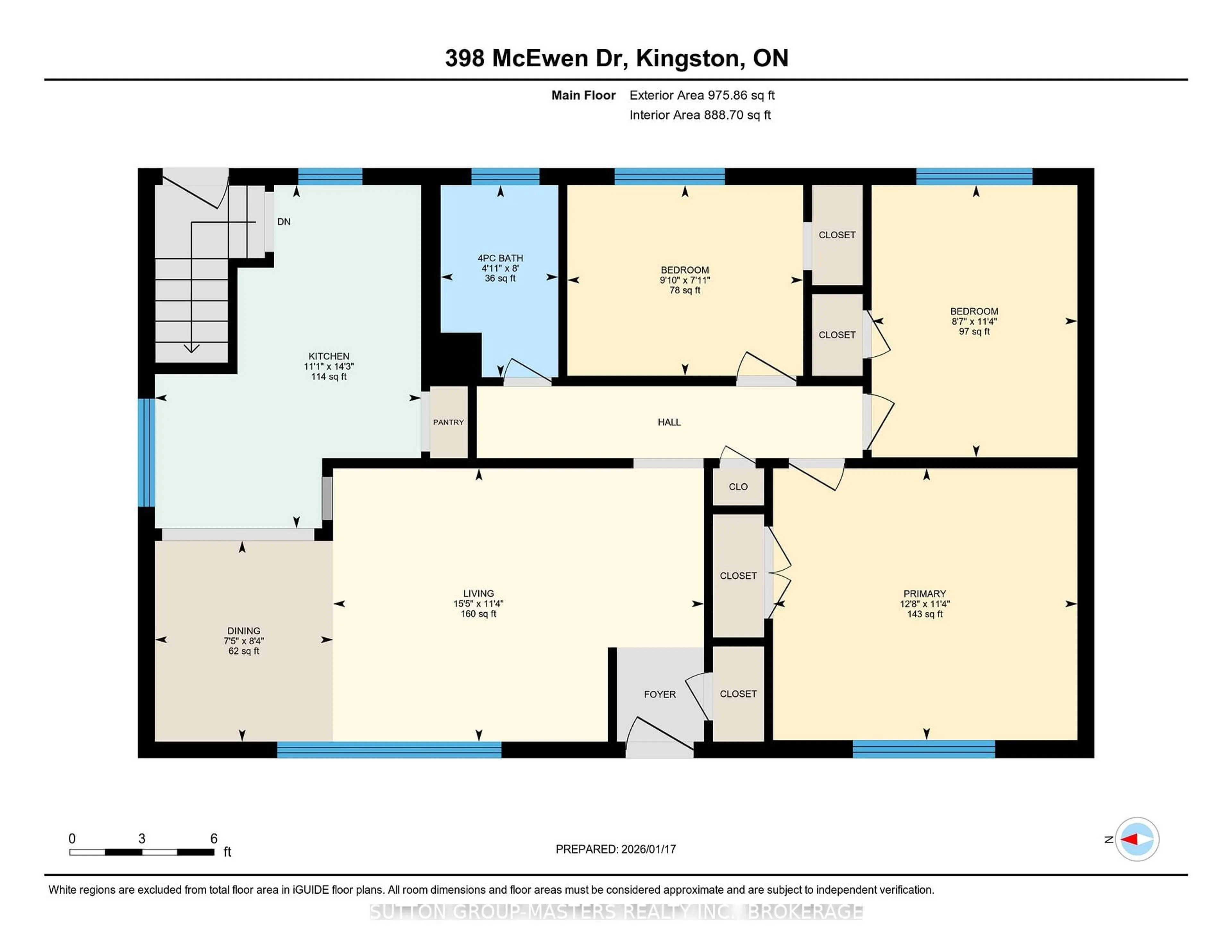 Floor plan for 398 Mcewen Dr, Kingston Ontario K7M 3W3
