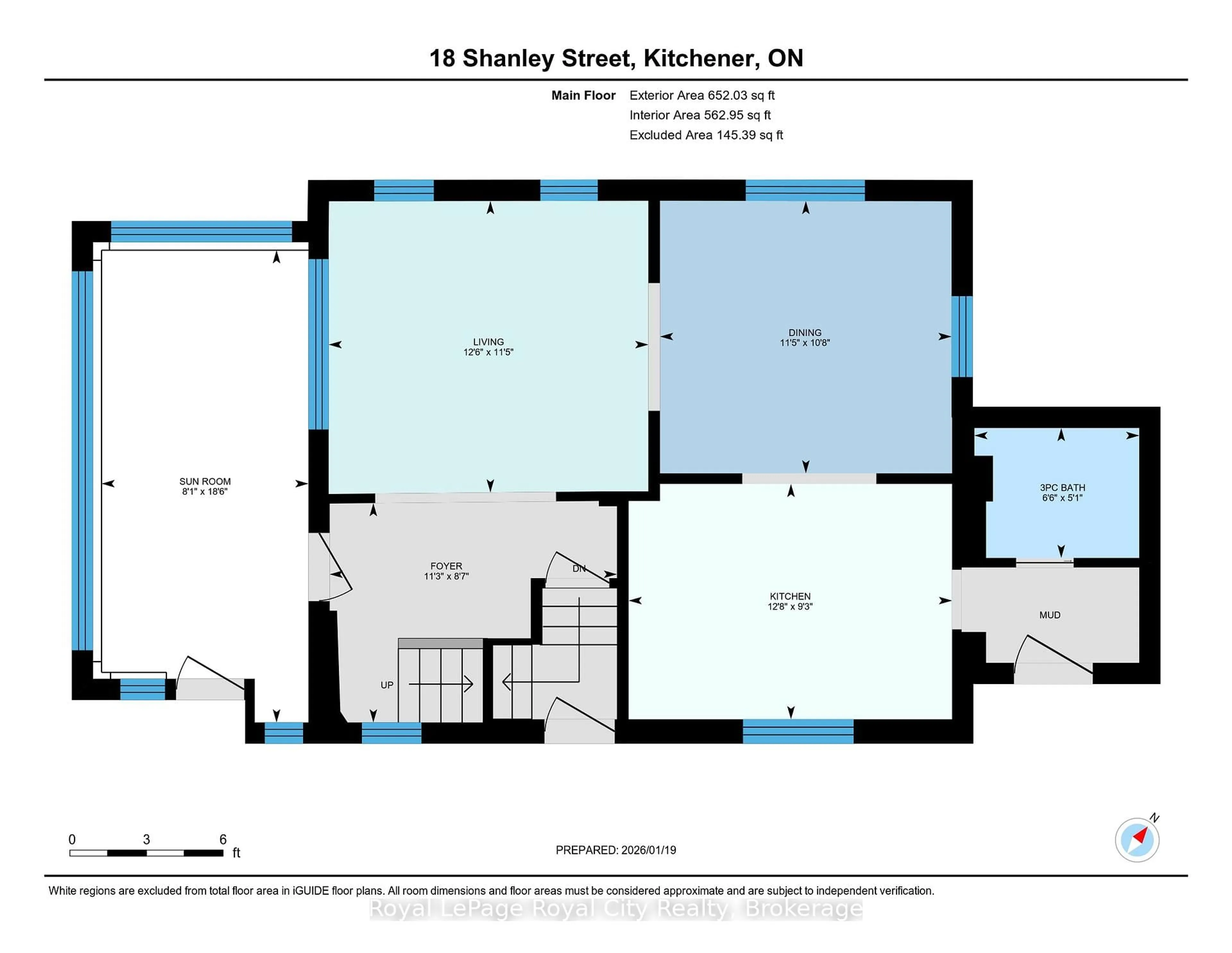 Floor plan for 18 Shanley St, Kitchener Ontario N2H 5N8