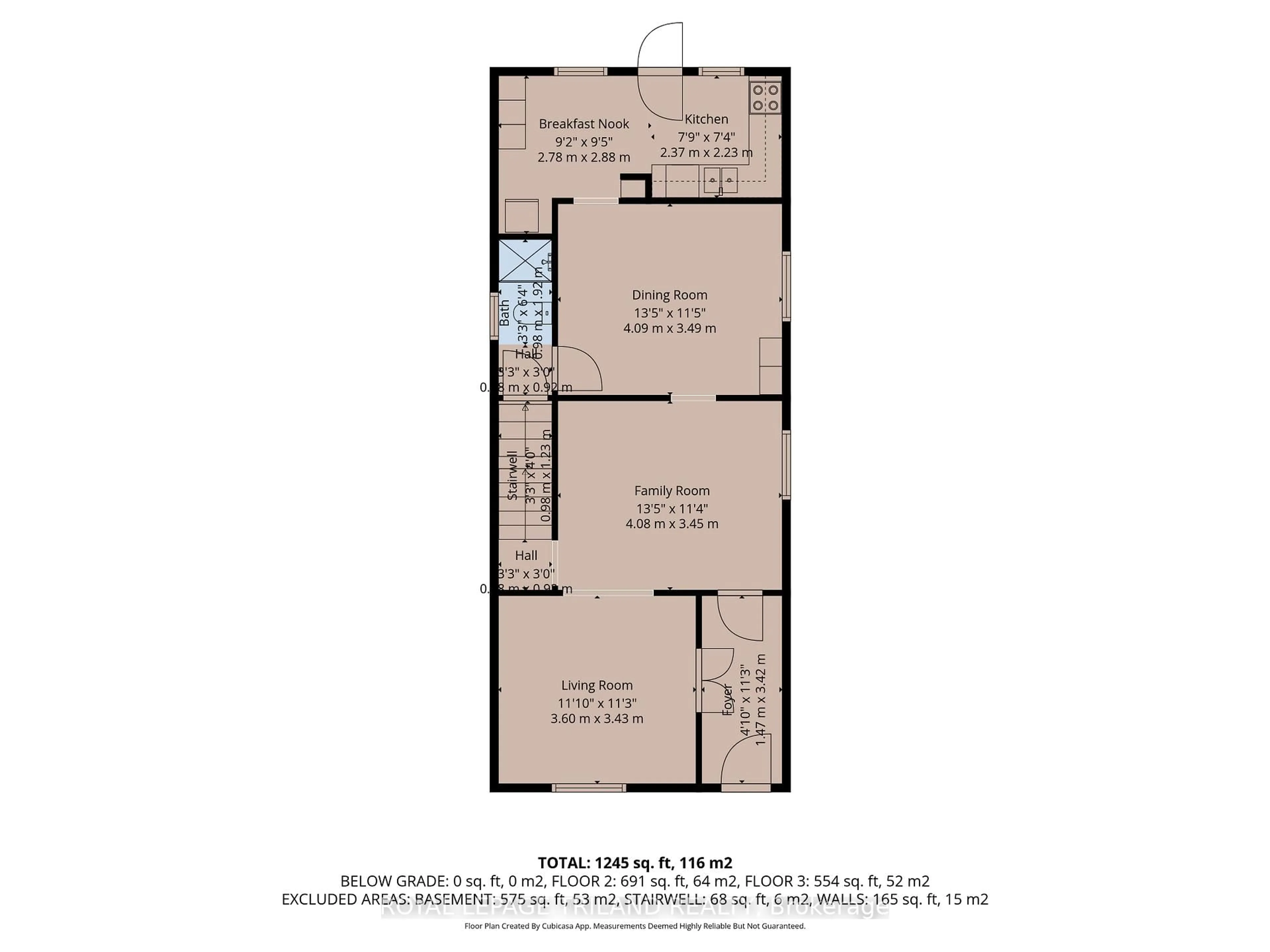 Floor plan for 74 Byron Ave, London South Ontario N6C 1C7