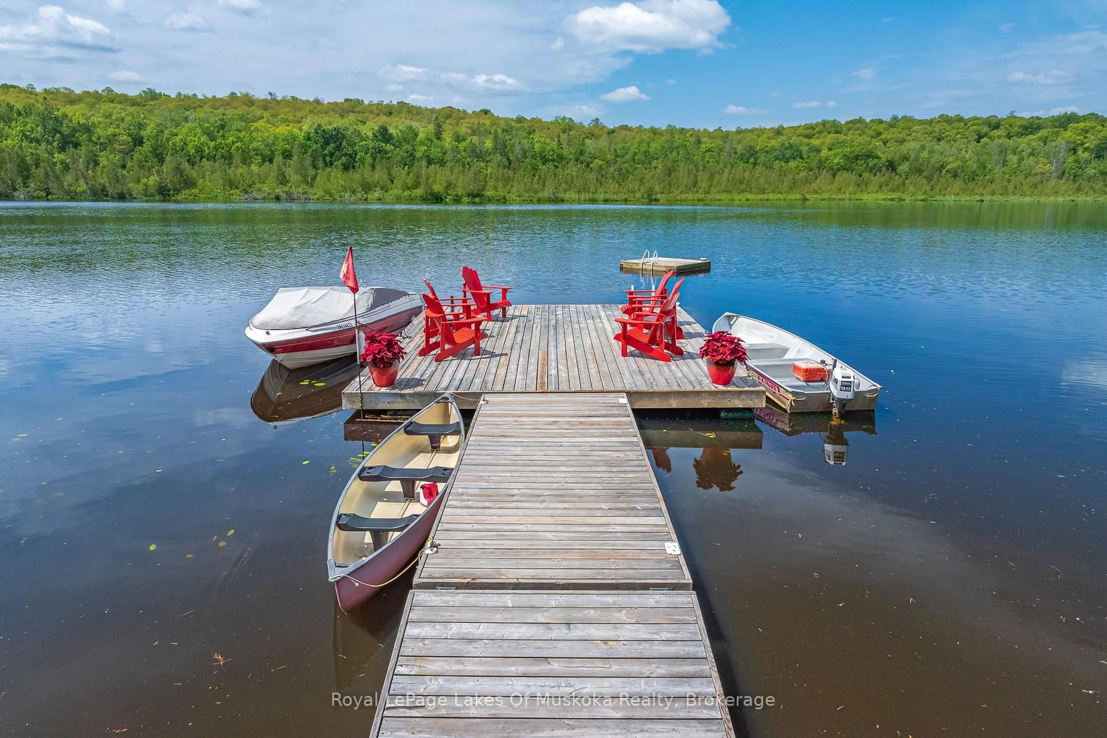 Patio, water/lake/river/ocean view for 300 Wurm Rd, Magnetawan Ontario P0A 1P0