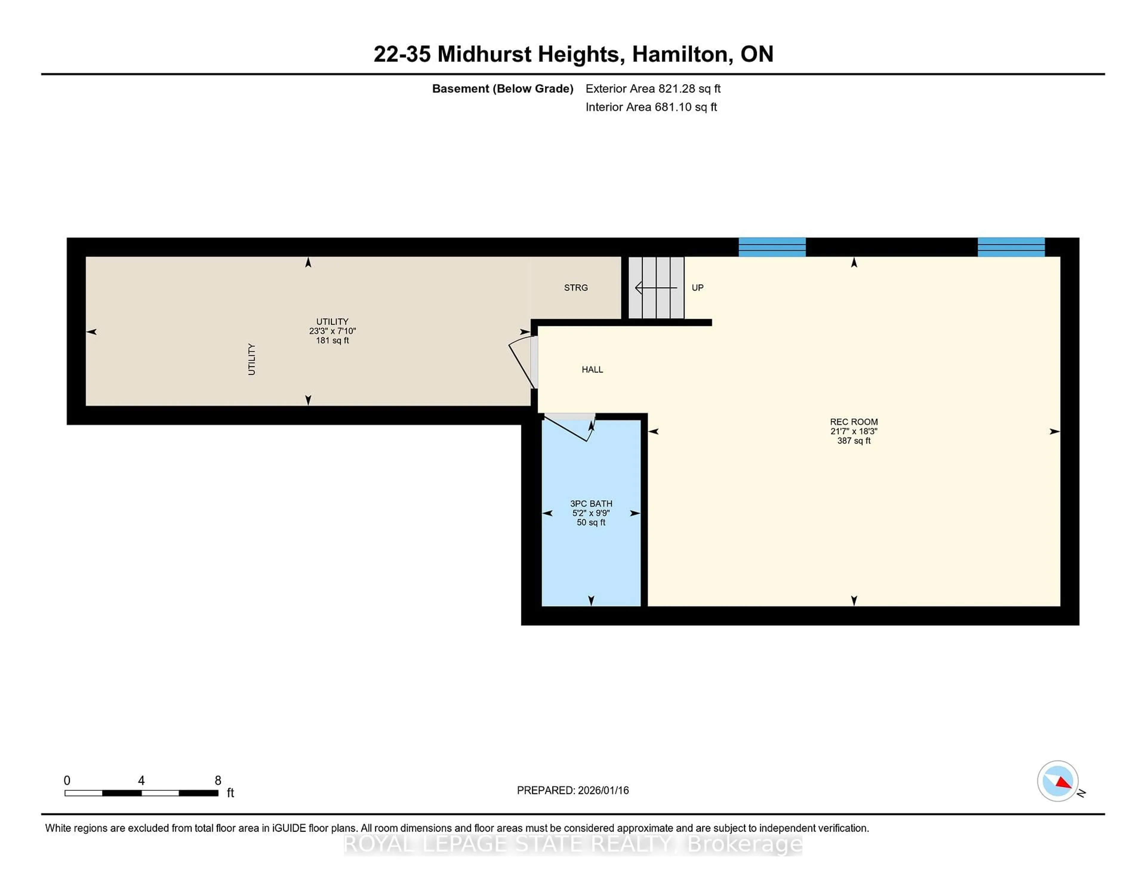 Floor plan for 35 Midhurst Hts #22, Hamilton Ontario L8J 0K9