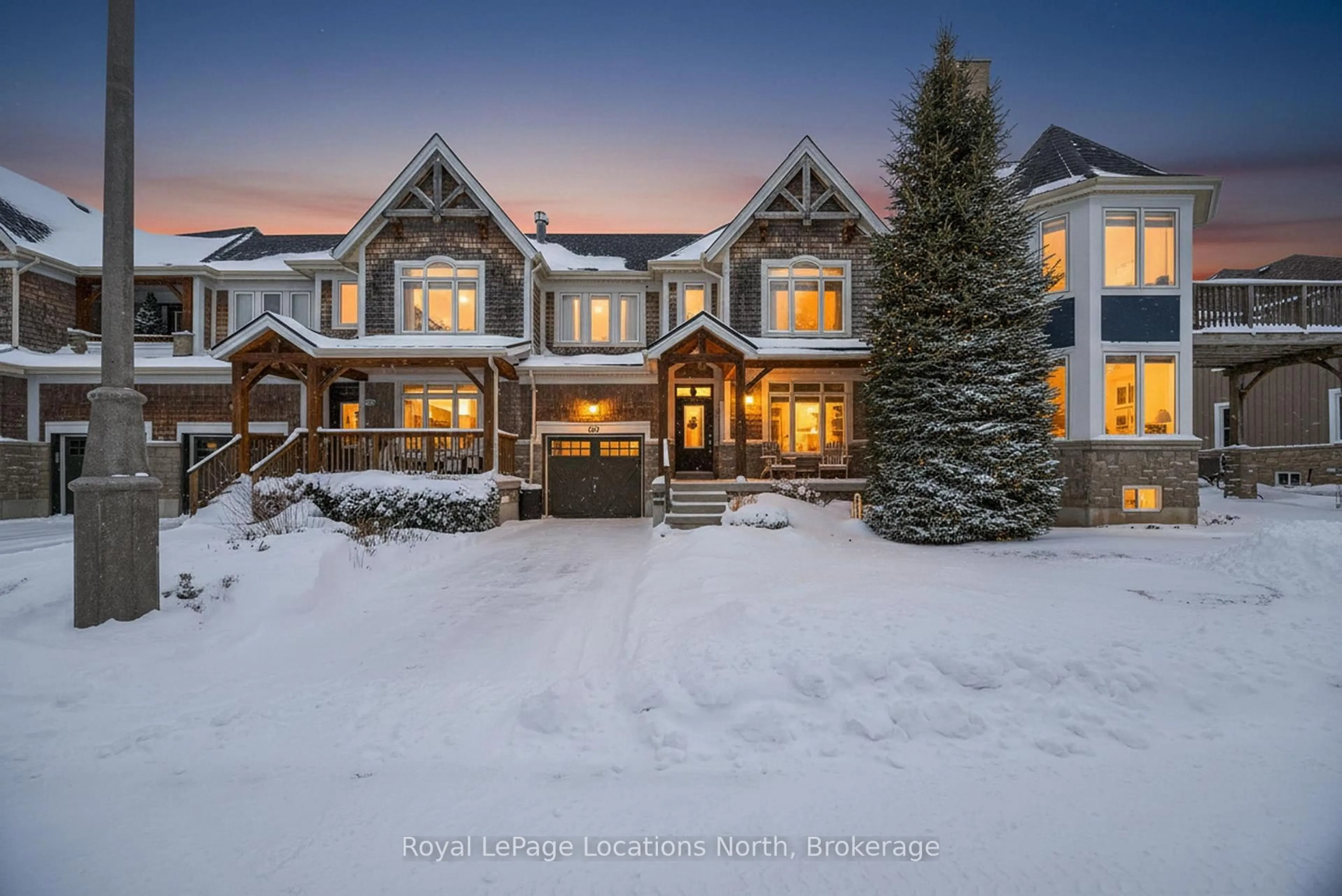 A pic from outside/outdoor area/front of a property/back of a property/a pic from drone, mountain view for 107 Venture Blvd, Blue Mountains Ontario L9Y 0B6