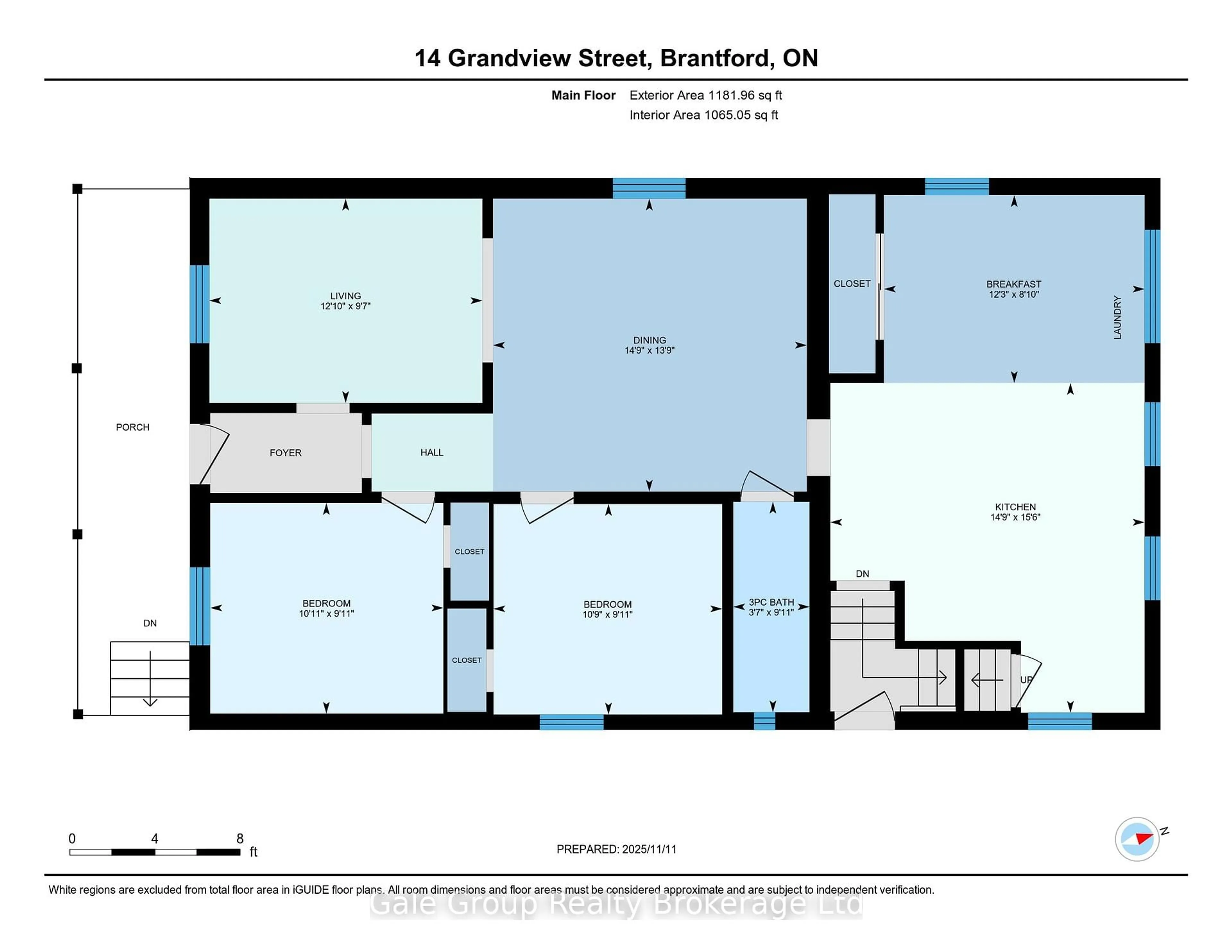 Floor plan for 14 Grandview St, Brantford Ontario N3R 1Y4