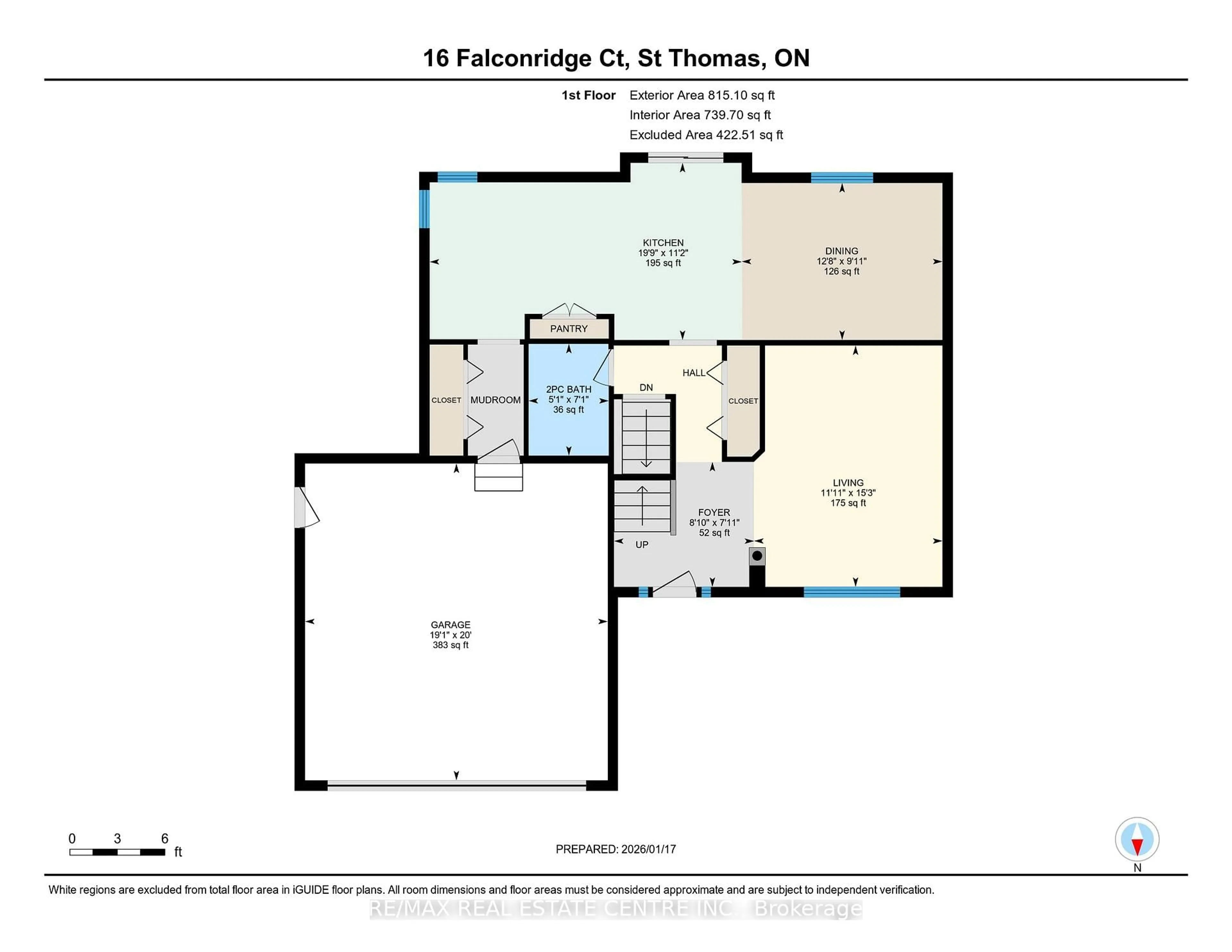 Floor plan for 16 Falconridge Crt, St. Thomas Ontario N5R 6J2