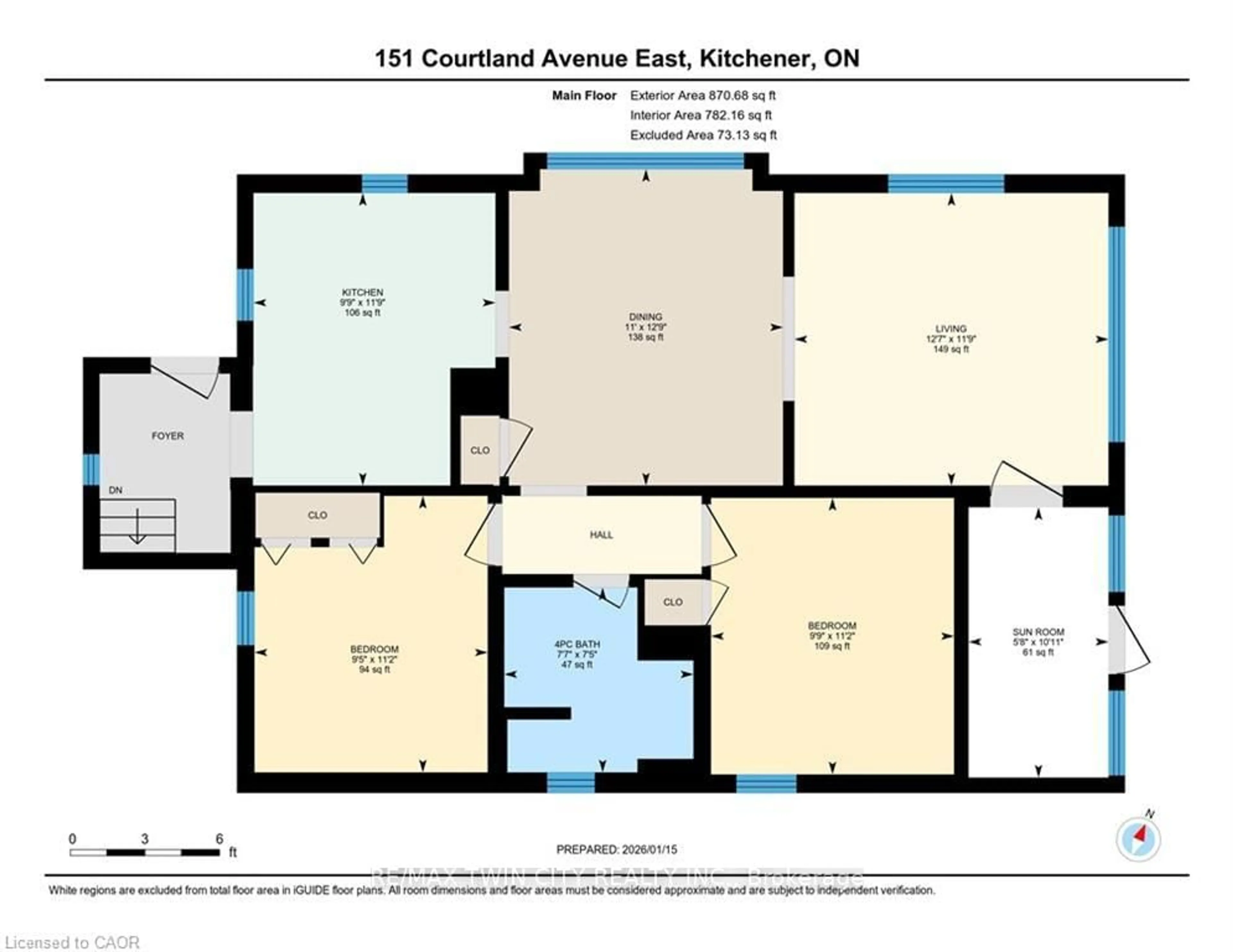 Floor plan for 151 COURTLAND Ave, Kitchener Ontario N2G 2V2
