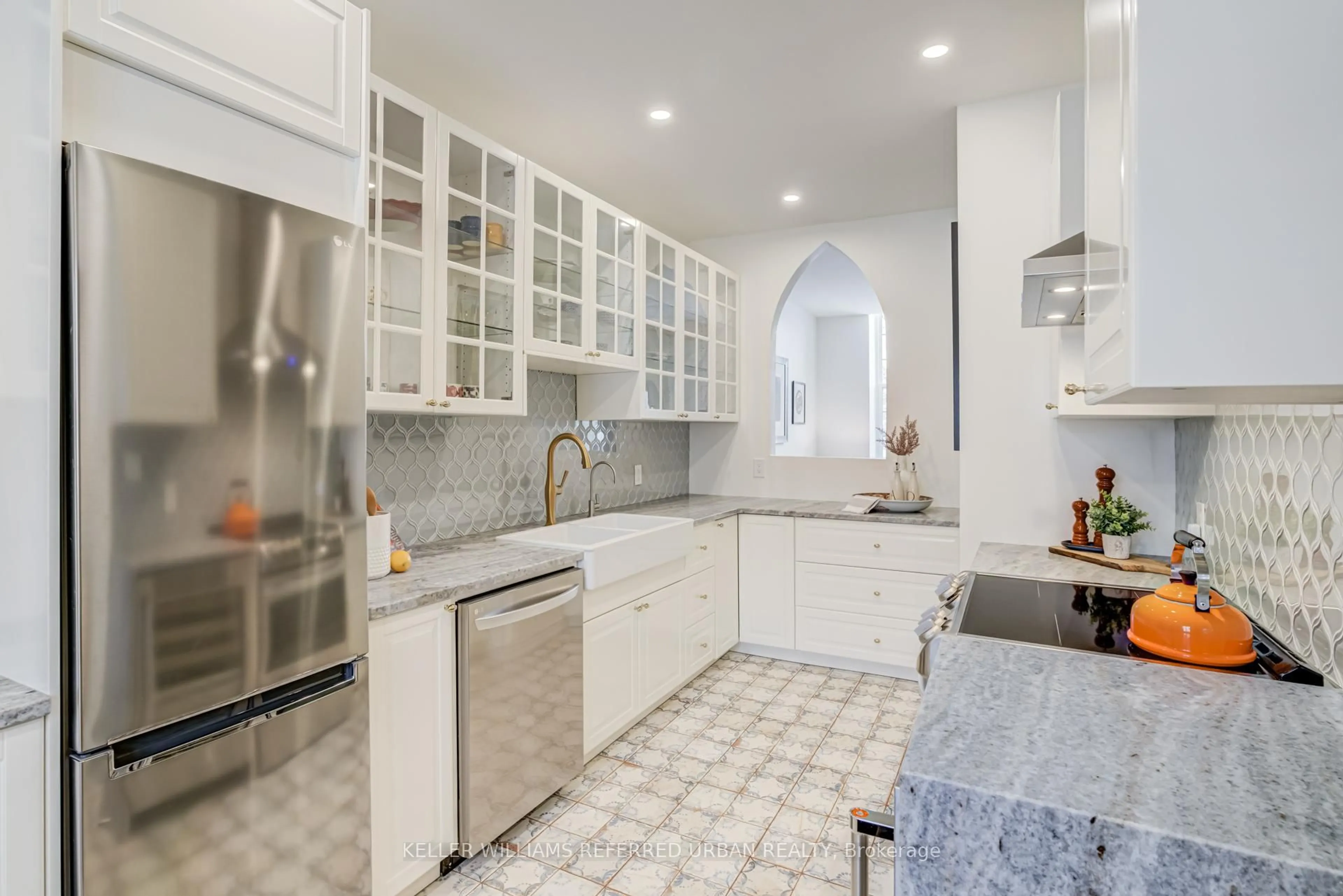 Contemporary kitchen, ceramic/tile floor for 196 ARTHUR St #1, Guelph Ontario N1E 4V8