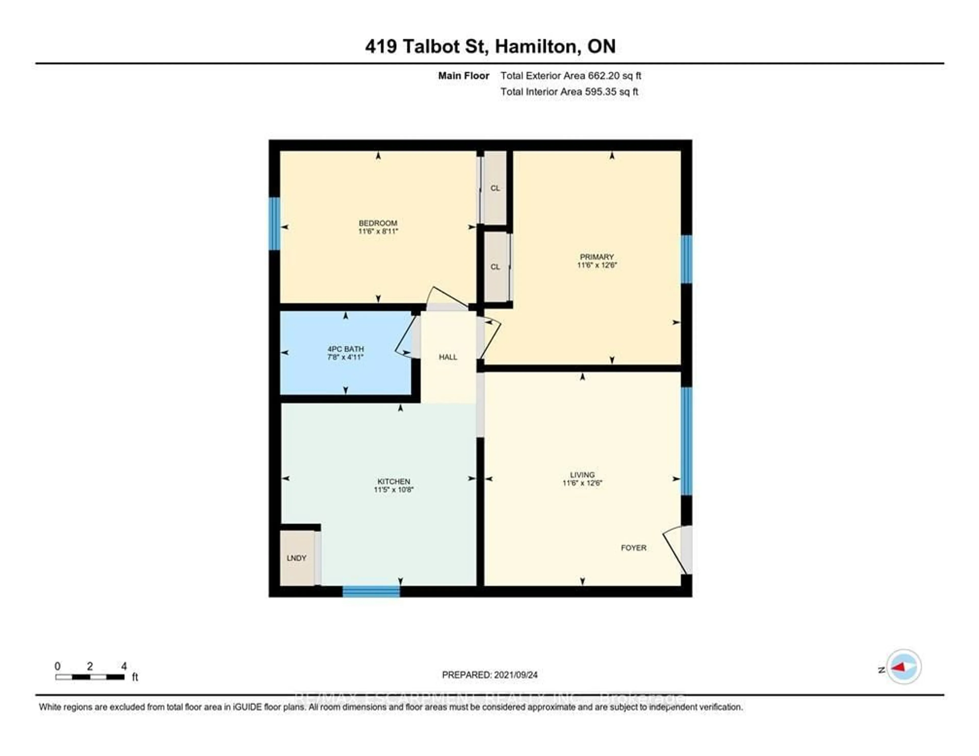 Floor plan for 419 Talbot St, Hamilton Ontario L8H 6T6