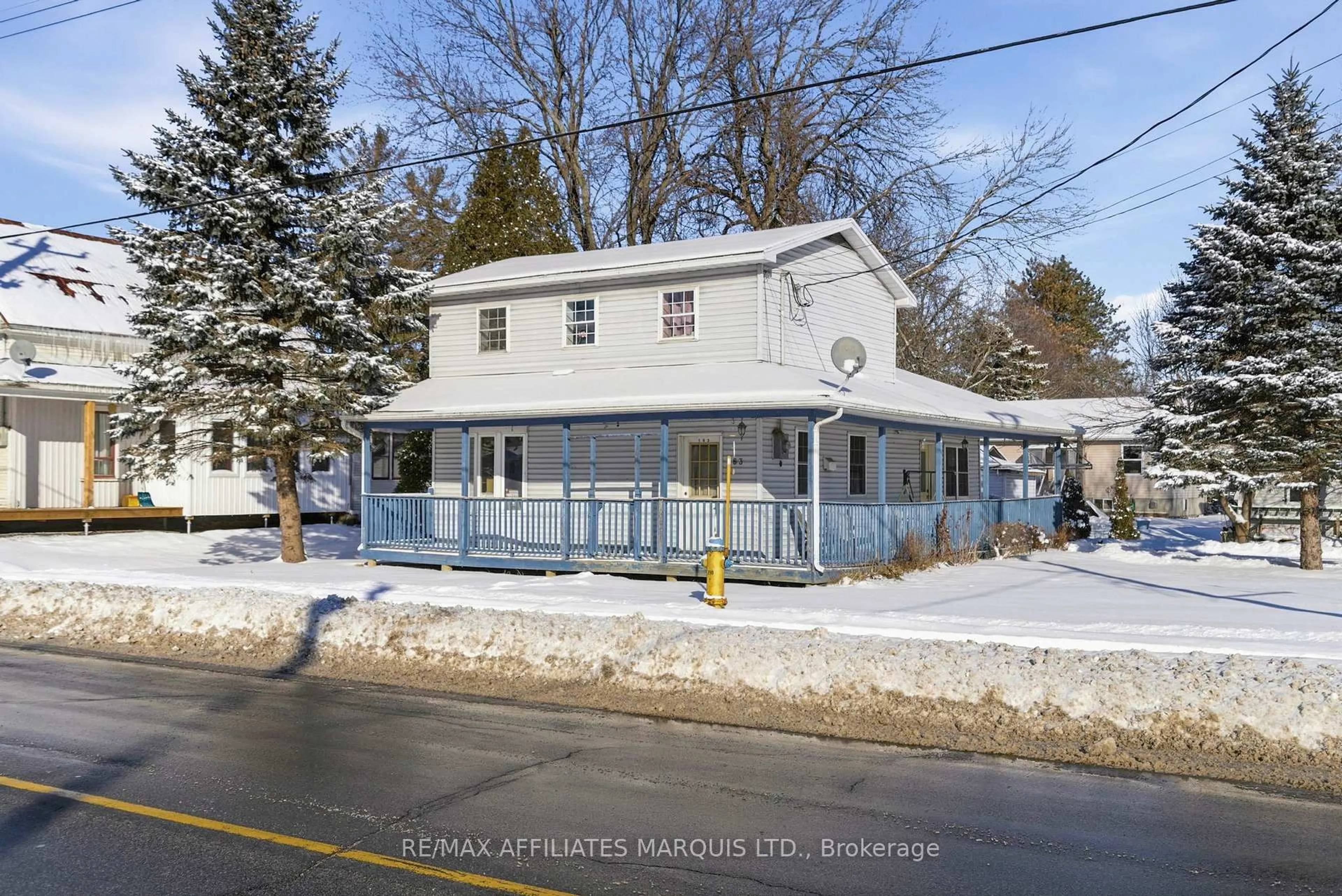 A pic from outside/outdoor area/front of a property/back of a property/a pic from drone, street for 163 Military Rd, South Glengarry Ontario K0C 1N0