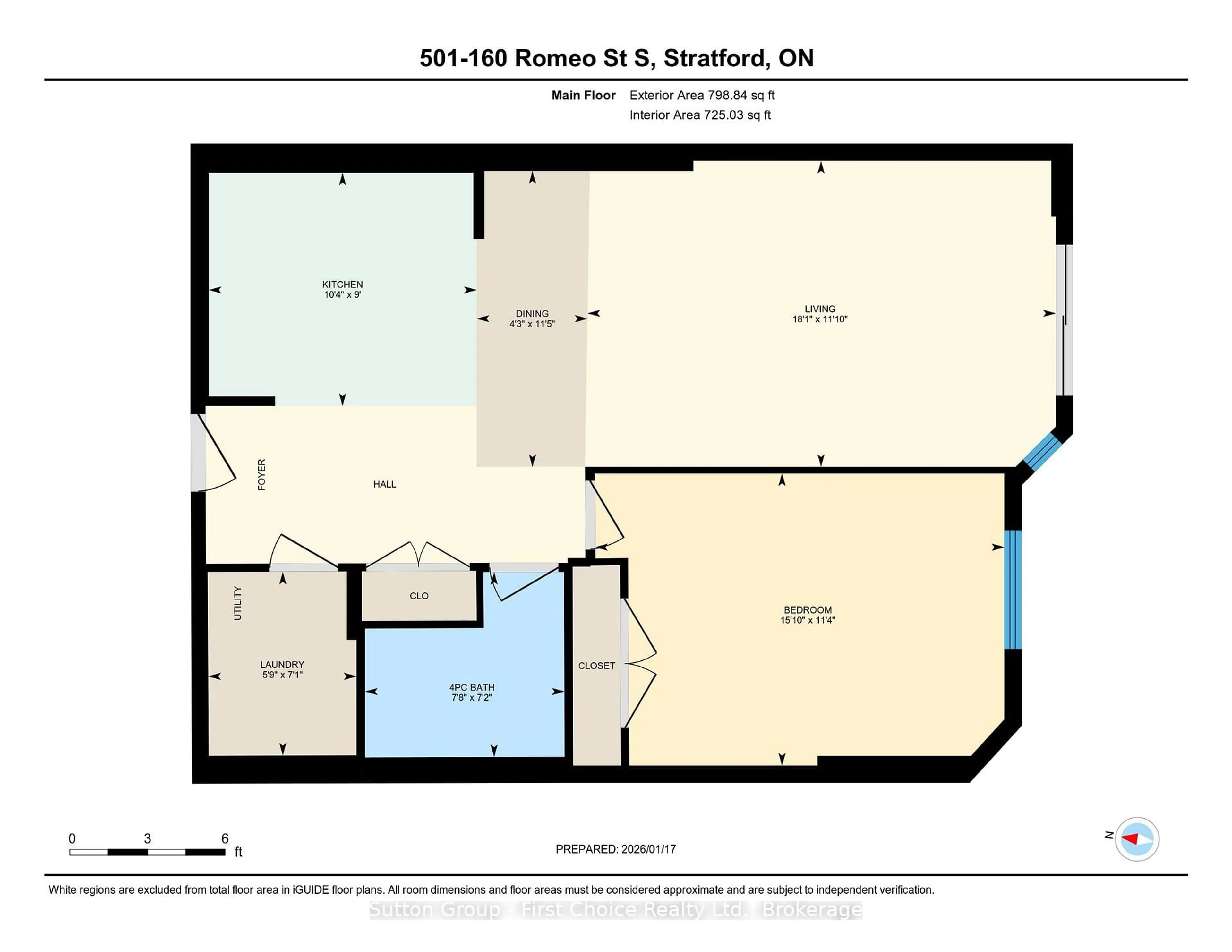 Floor plan for 160 Romeo St #501, Stratford Ontario N5A 4S9