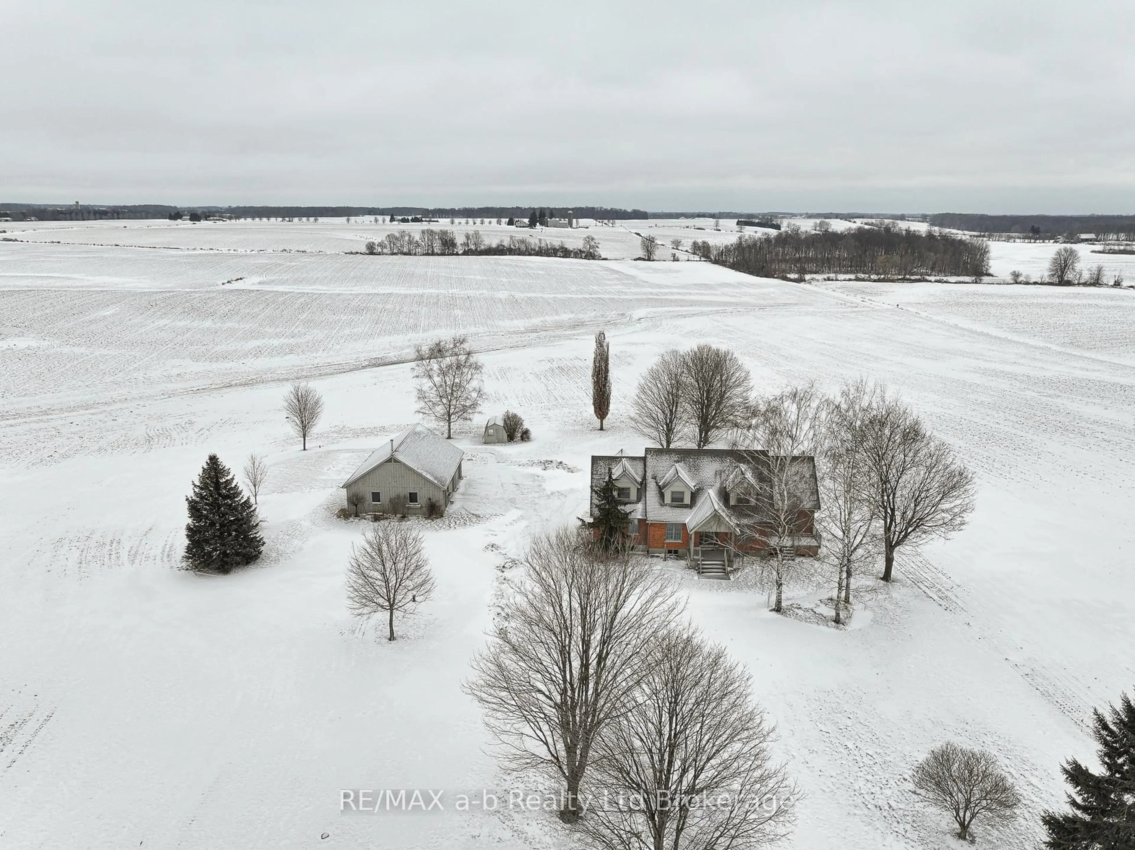 A pic from outside/outdoor area/front of a property/back of a property/a pic from drone, water/lake/river/ocean view for 616070 13th Line, East Zorra-Tavistock Ontario N4S 7W1