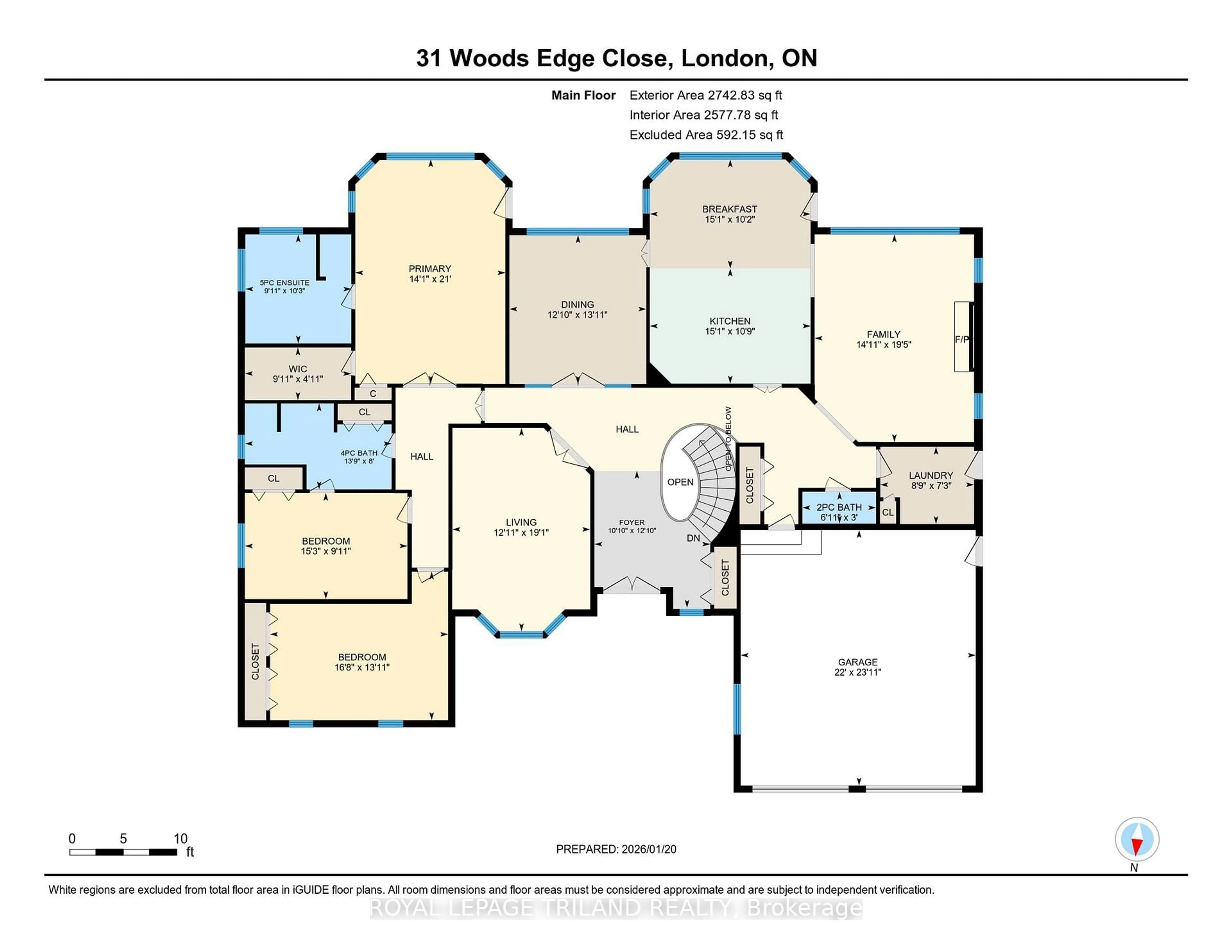 Floor plan for 31 Woods Edge Clse, London South Ontario N6K 4K8