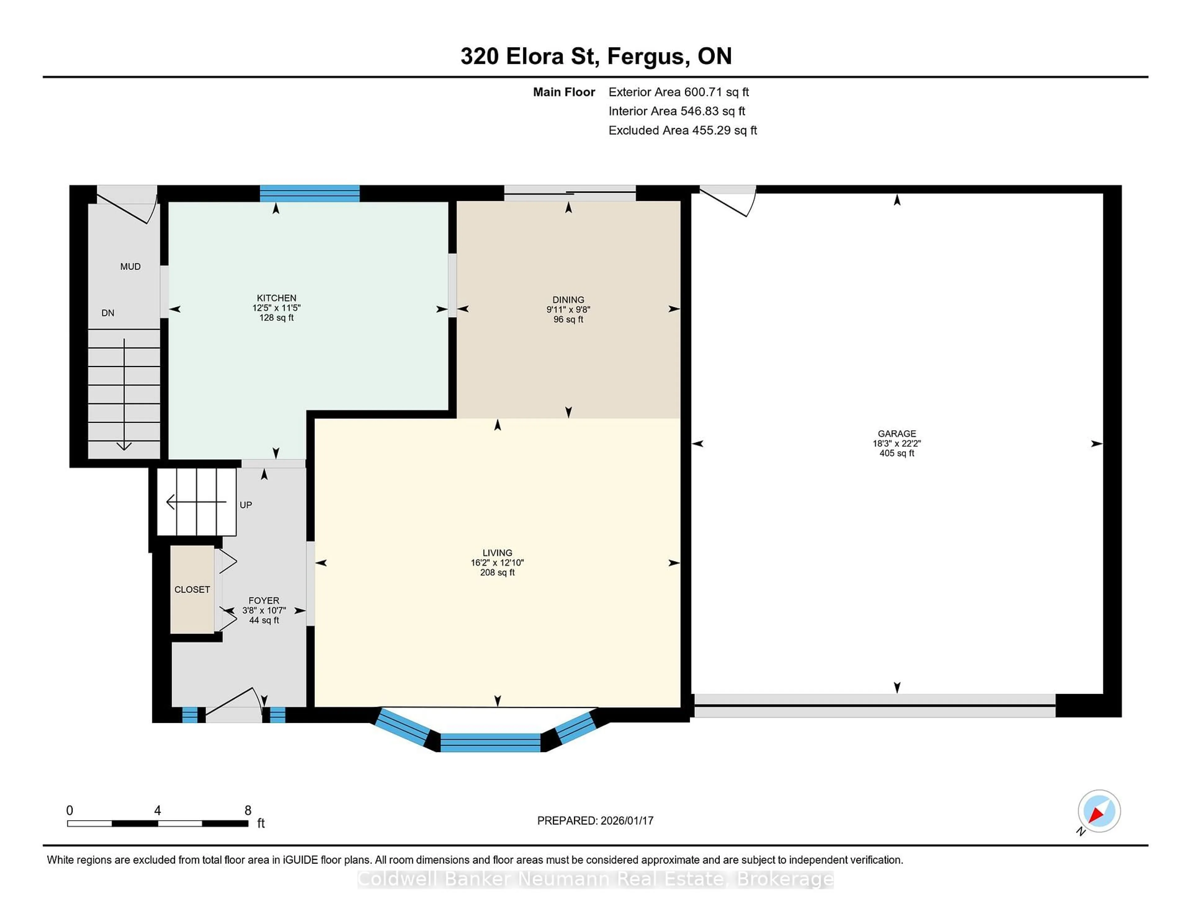 Floor plan for 320 Elora St, Centre Wellington Ontario N1M 1Y8