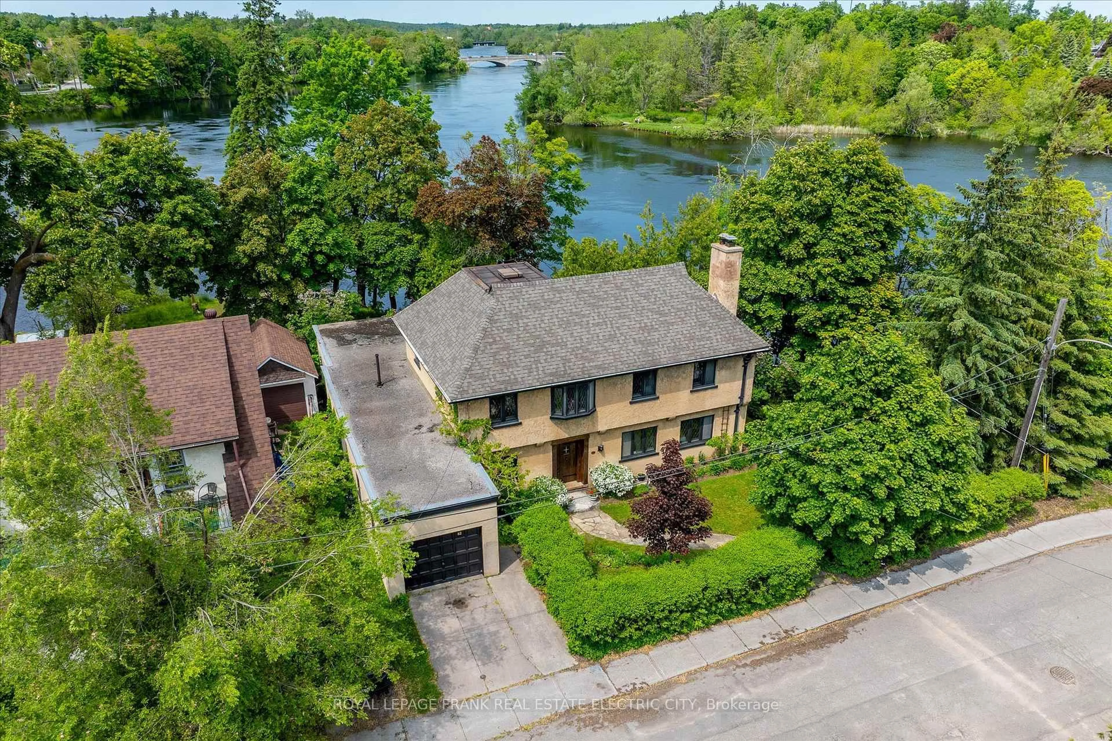 A pic from outside/outdoor area/front of a property/back of a property/a pic from drone, water/lake/river/ocean view for 82 Dublin St, Peterborough Ontario K9H 3A9