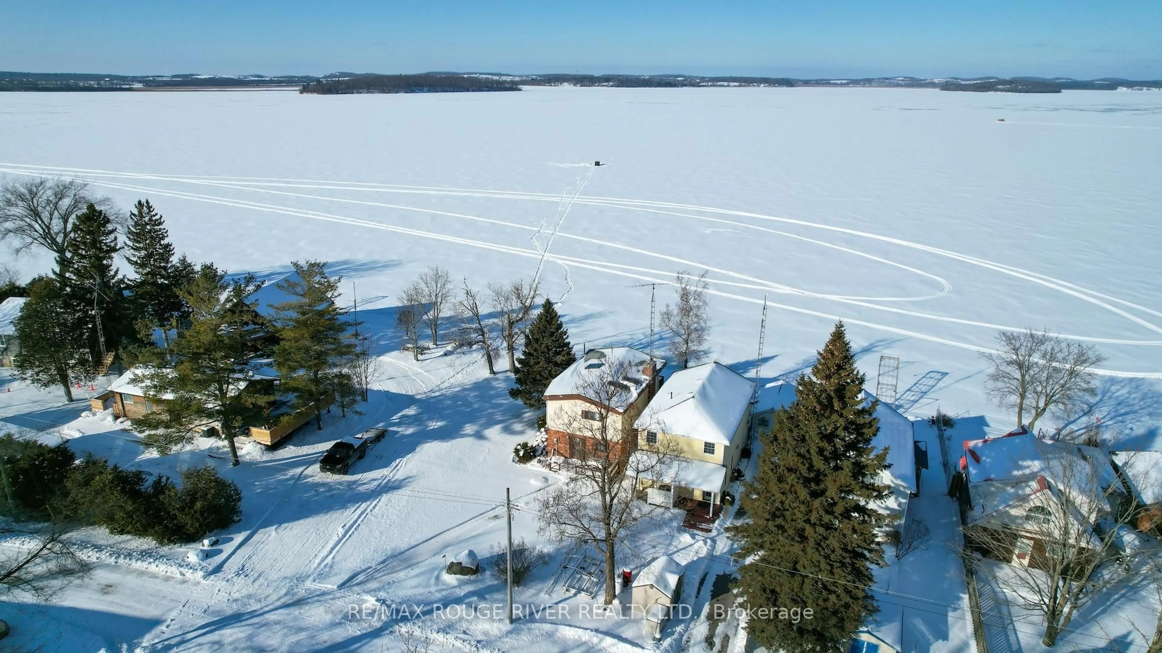 A pic from outside/outdoor area/front of a property/back of a property/a pic from drone, water/lake/river/ocean view for 6108 Curtis Point Rd #55, Alnwick/Haldimand Ontario K0K 2X0