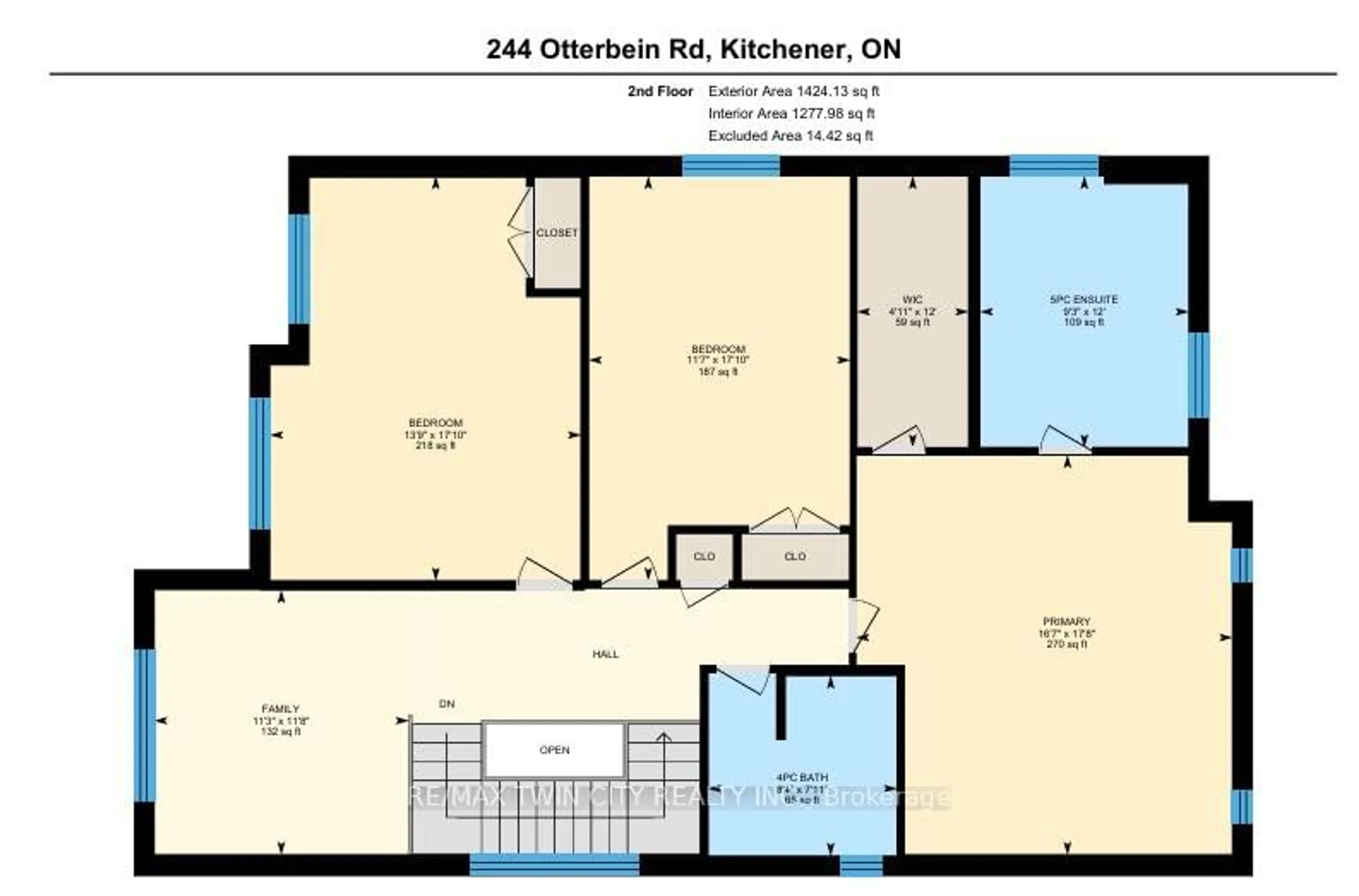 Floor plan for 244 Otterbein Rd, Kitchener Ontario N2B 0A7