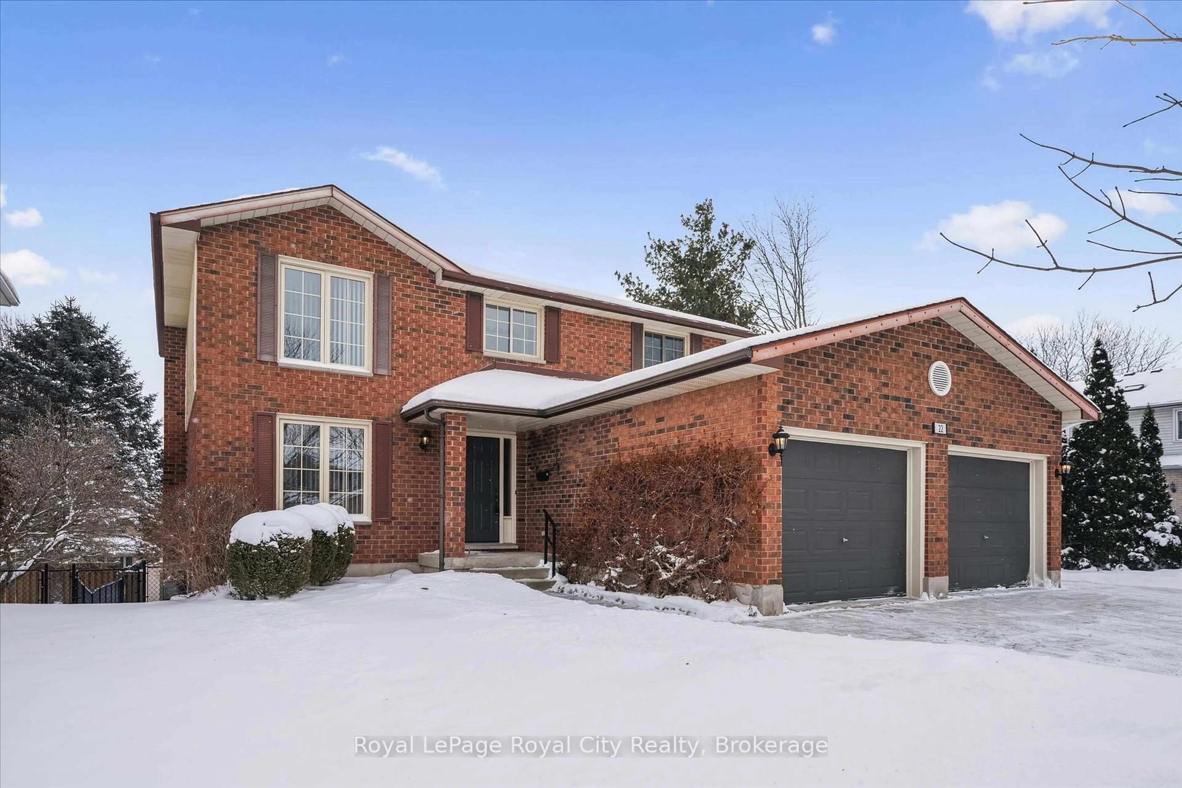 Home with brick exterior material, street for 22 Pheasant Run Dr, Guelph Ontario N1C 1B2