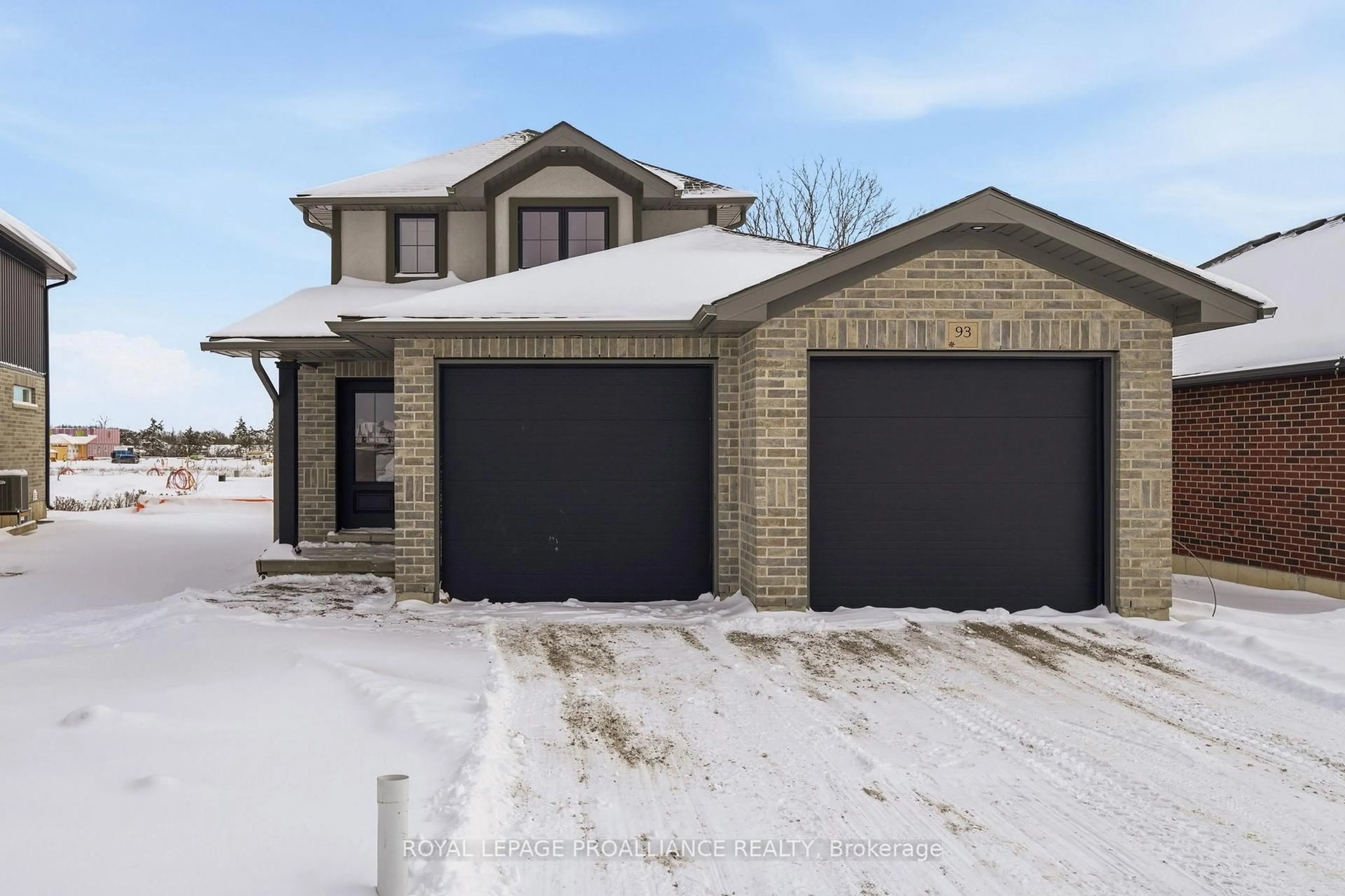 Home with brick exterior material, street for 93 Raycroft Dr, Belleville Ontario K8N 0R5