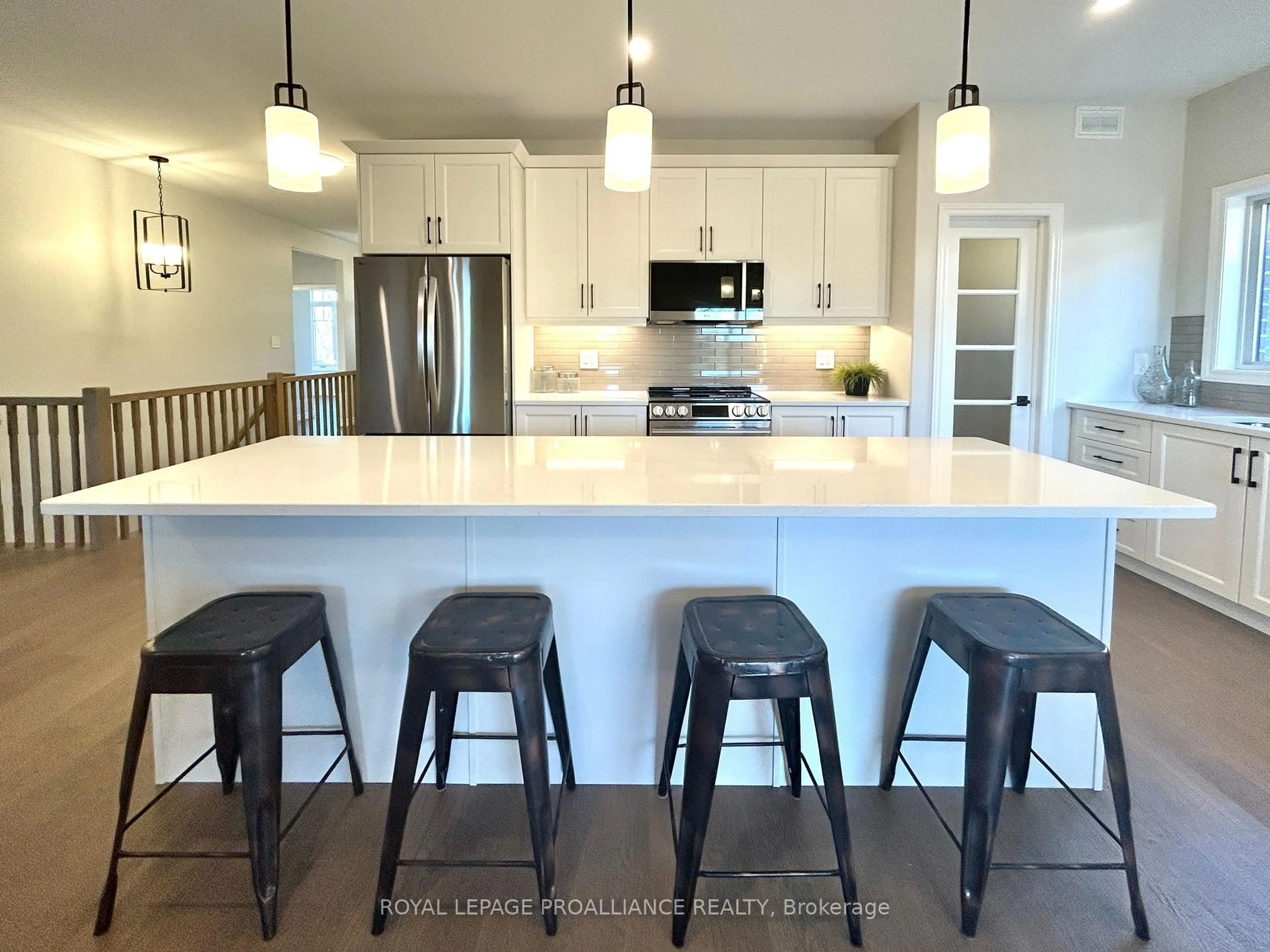 Open concept kitchen, ceramic/tile floor for 130 Stonecrest Blvd, Quinte West Ontario K8R 0B4