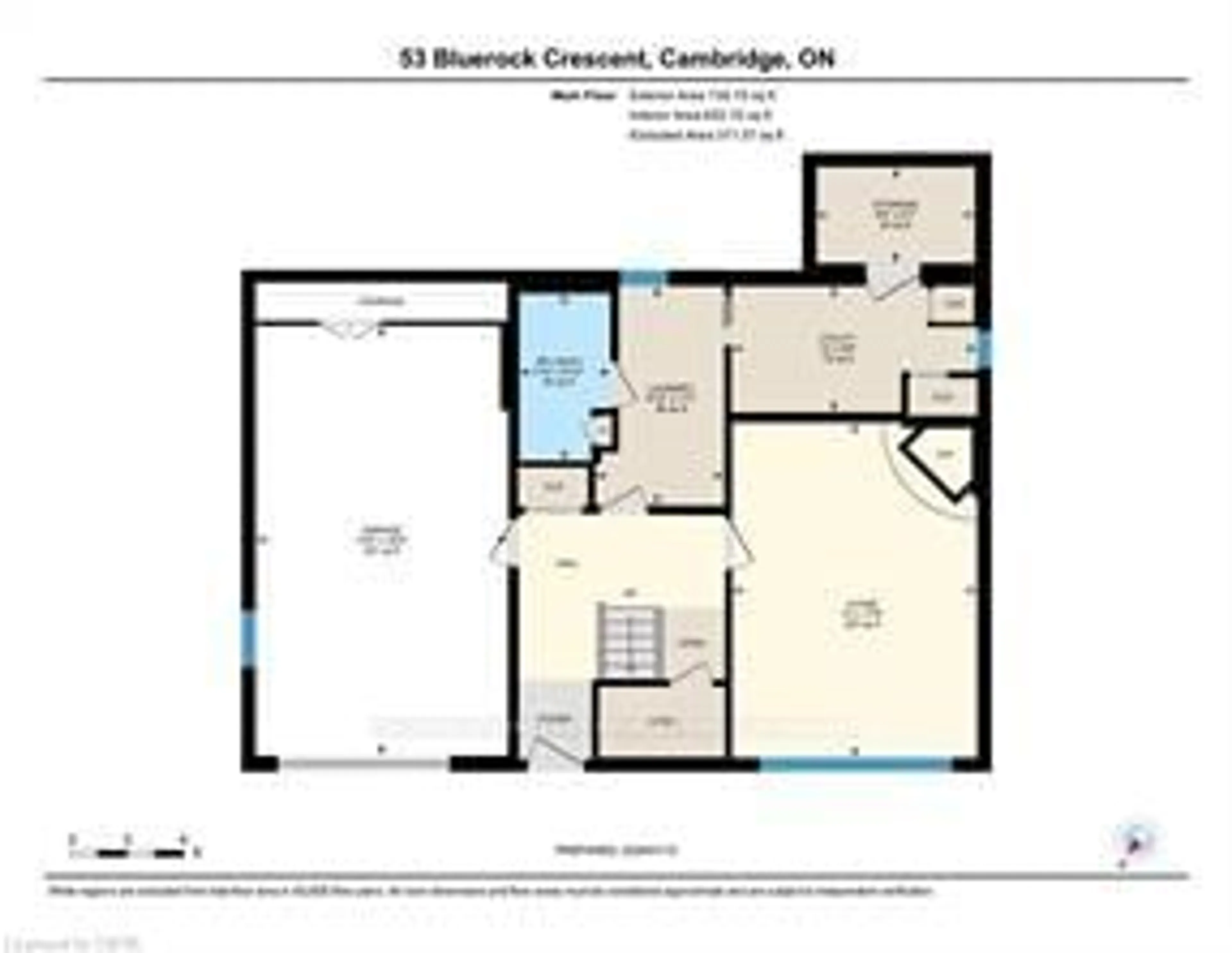 Floor plan for 53 Bluerock Cres, Cambridge Ontario N1R 7B7