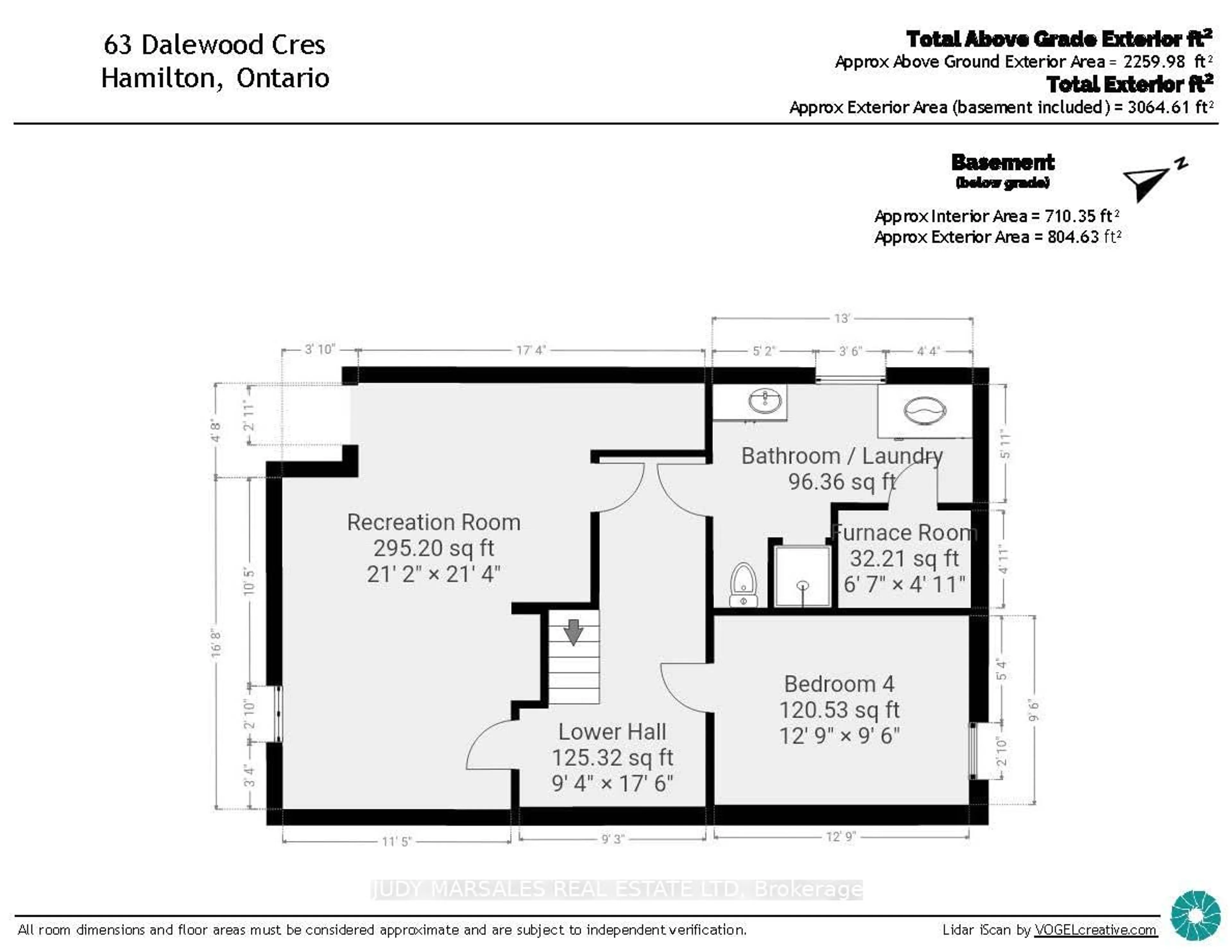 Floor plan for 63 Dalewood Cres, Hamilton Ontario L8S 4B5