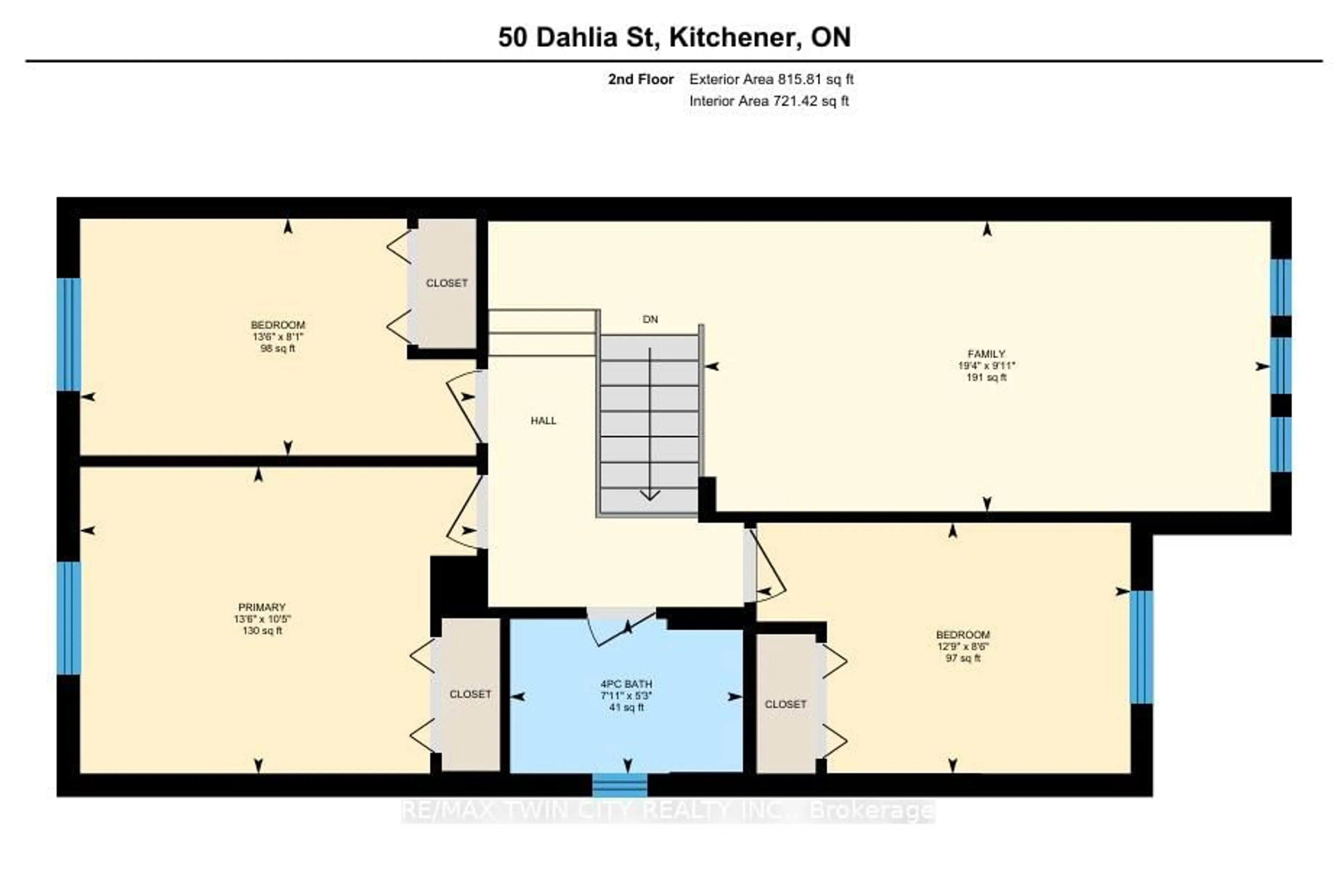 Floor plan for 50 Dahlia St, Kitchener Ontario N2E 4B1