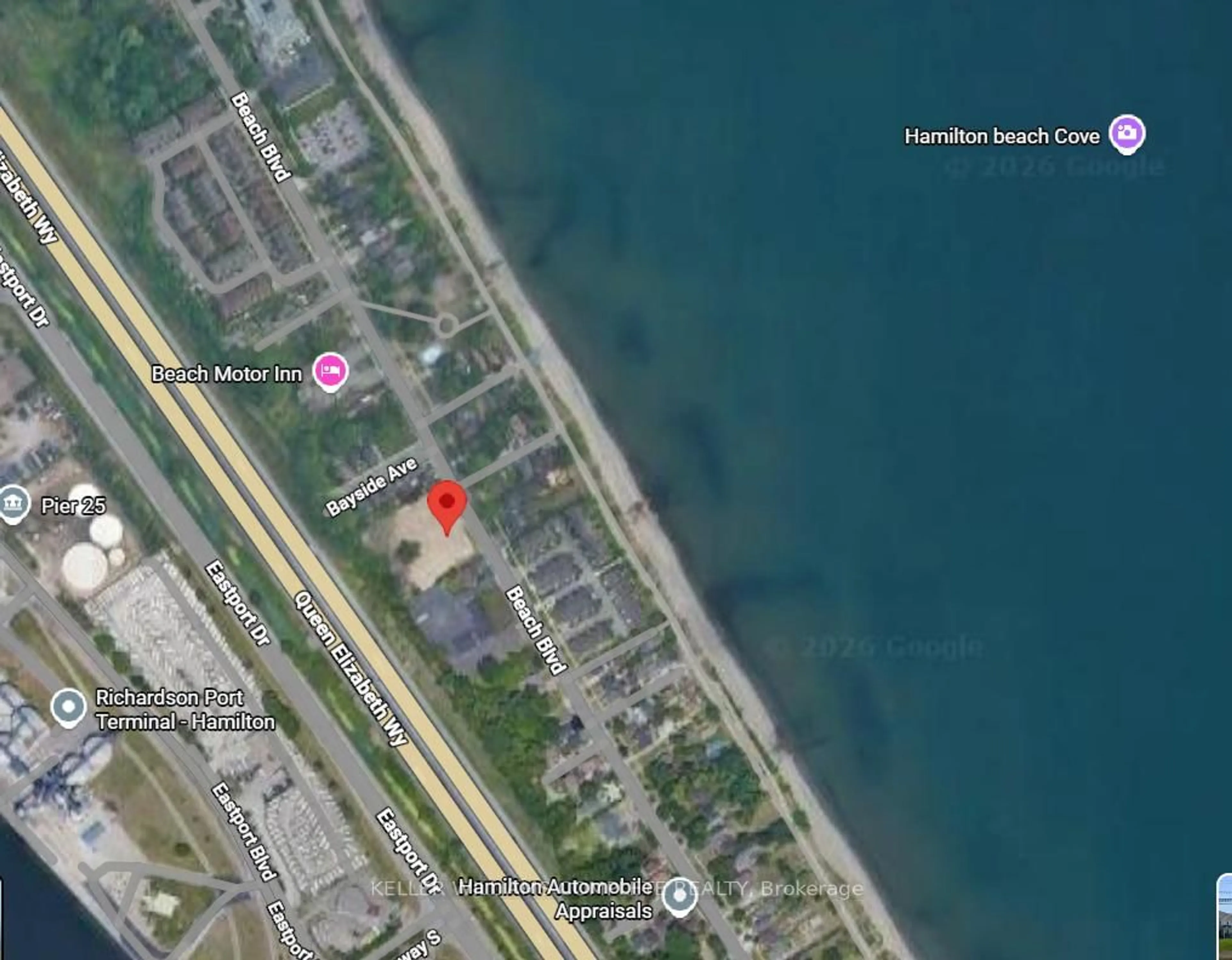 Picture of a map for 344 BEACH Blvd, Hamilton Ontario L8H 6W5