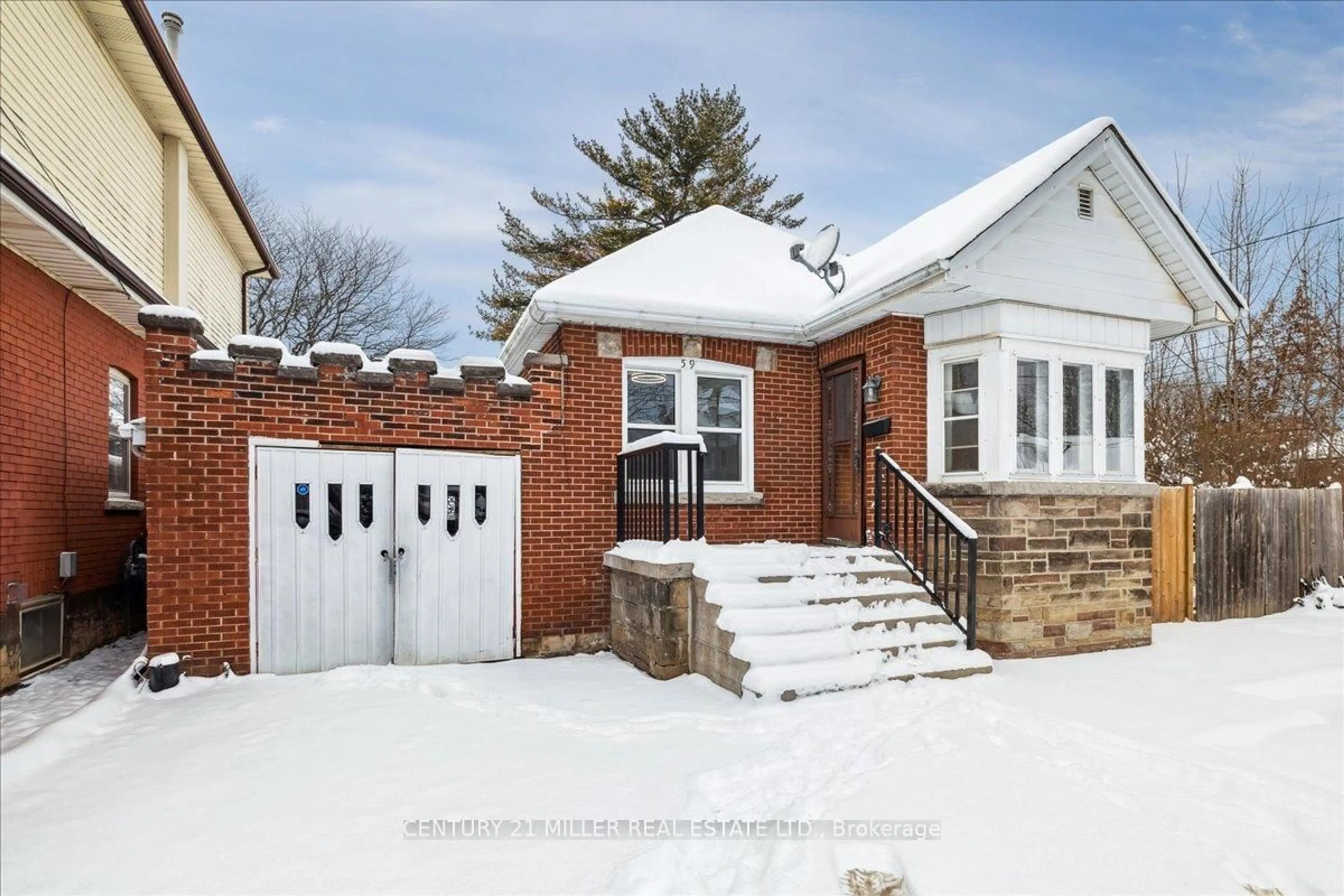 Home with brick exterior material, street for 59 Longwood Rd, Hamilton Ontario L8S 3V2