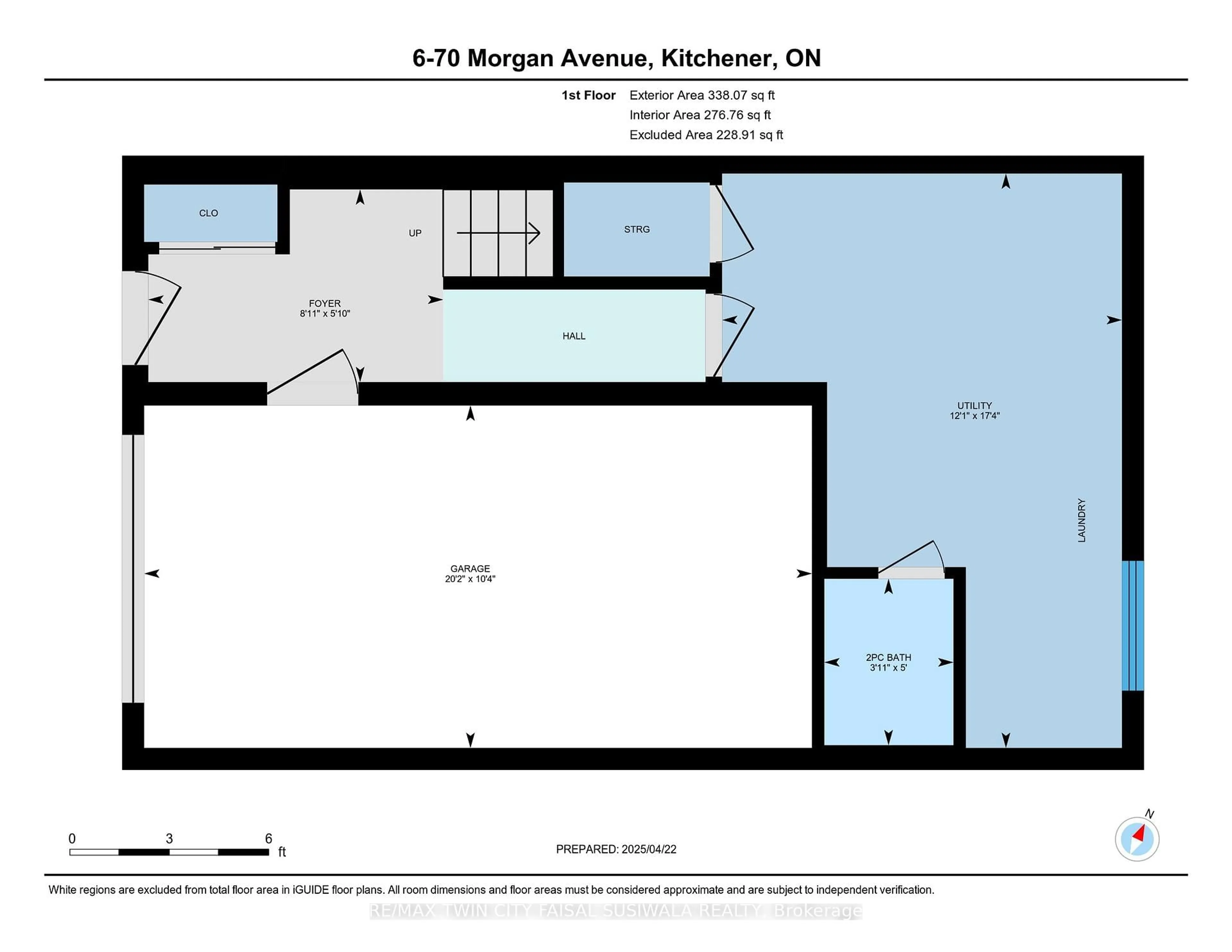 Floor plan for 70 Morgan Ave #6, Kitchener Ontario N2A 2M2