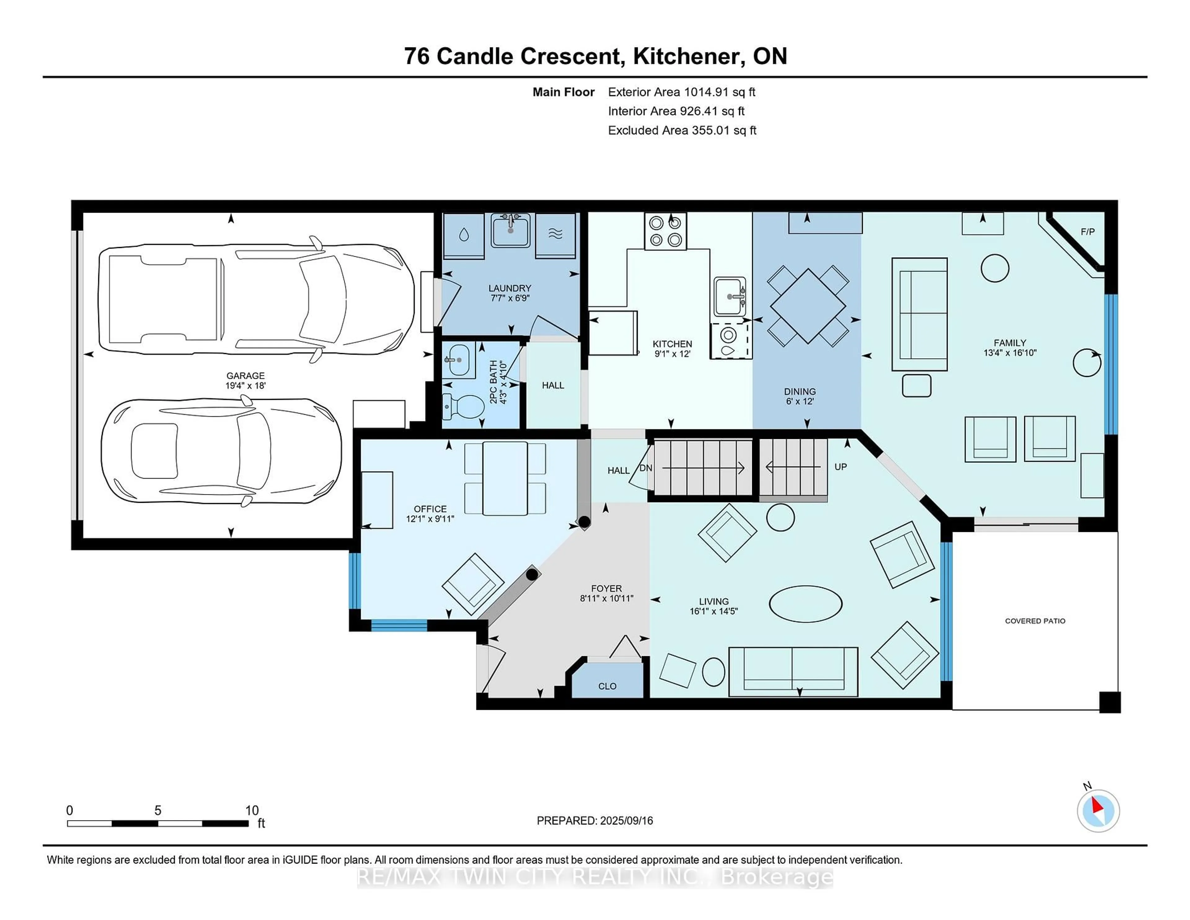 Floor plan for 76 Candle Cres, Kitchener Ontario N2P 2K8