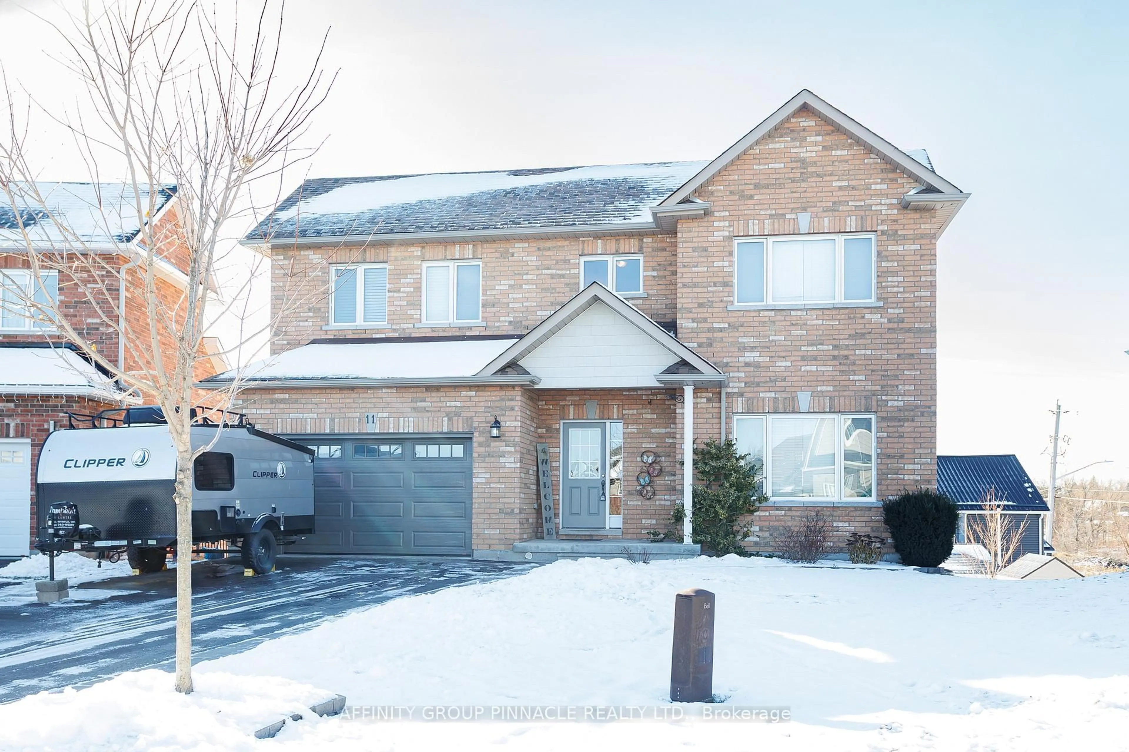 Home with brick exterior material, street for 11 Moynes Crt, Kawartha Lakes Ontario K9V 0L2