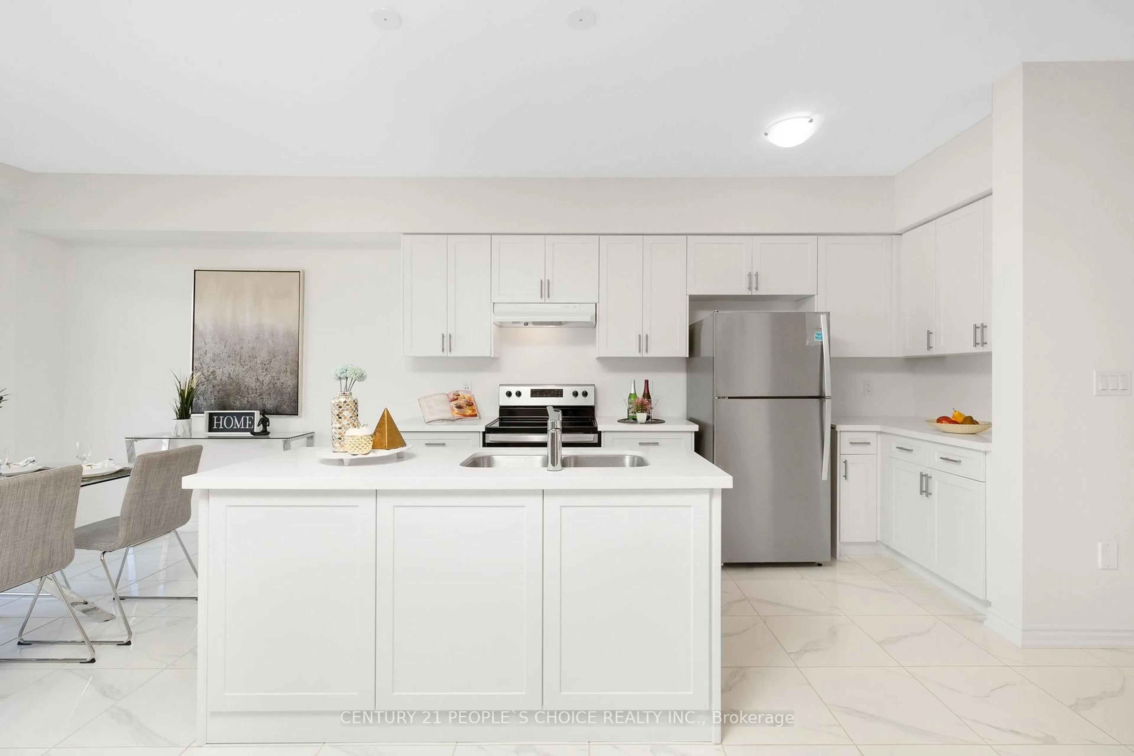 Open concept kitchen, ceramic/tile floor for 18 Heming St, Brant Ontario N3L 0M5