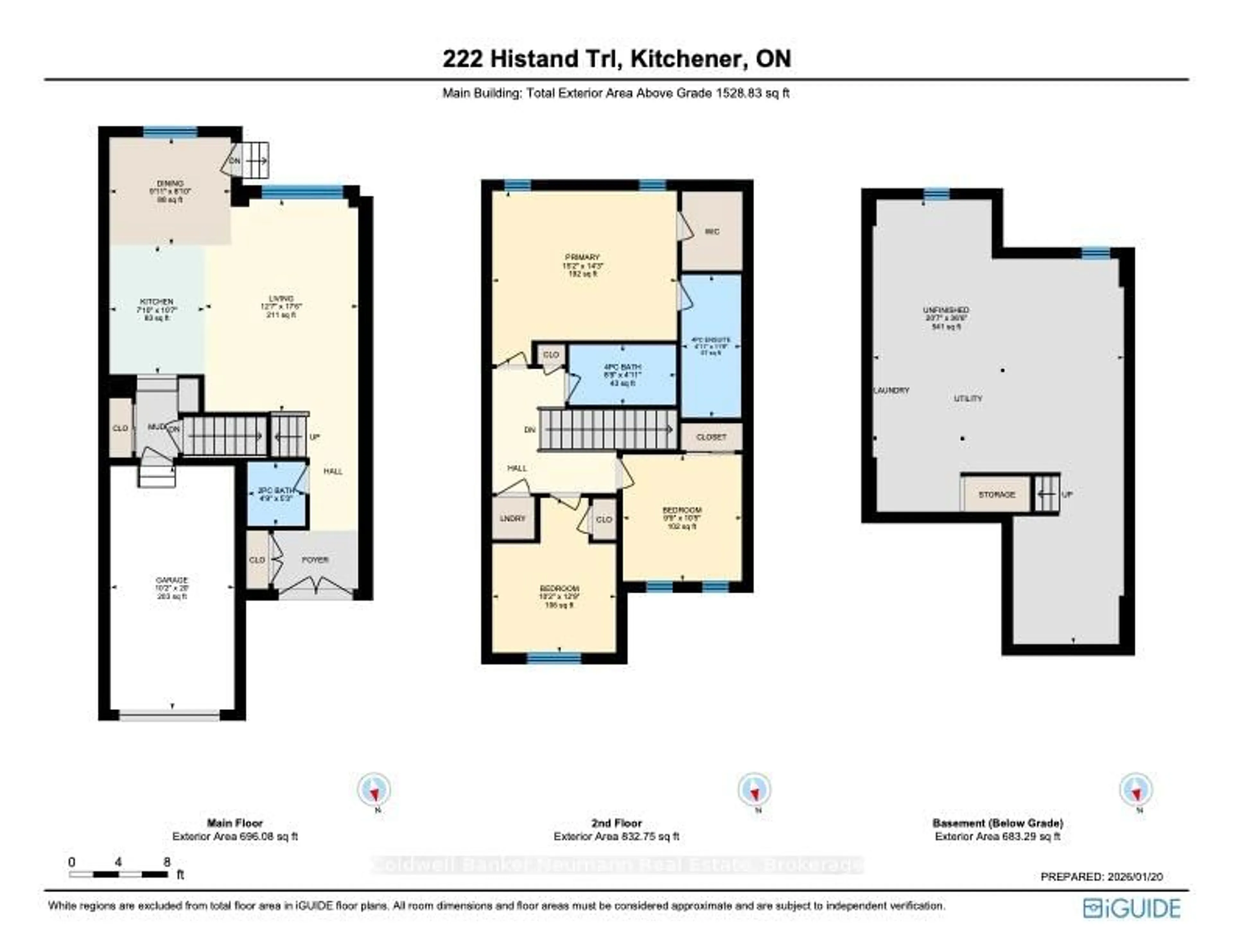 Floor plan for 222 Histand Tr, Kitchener Ontario N2R 0S3