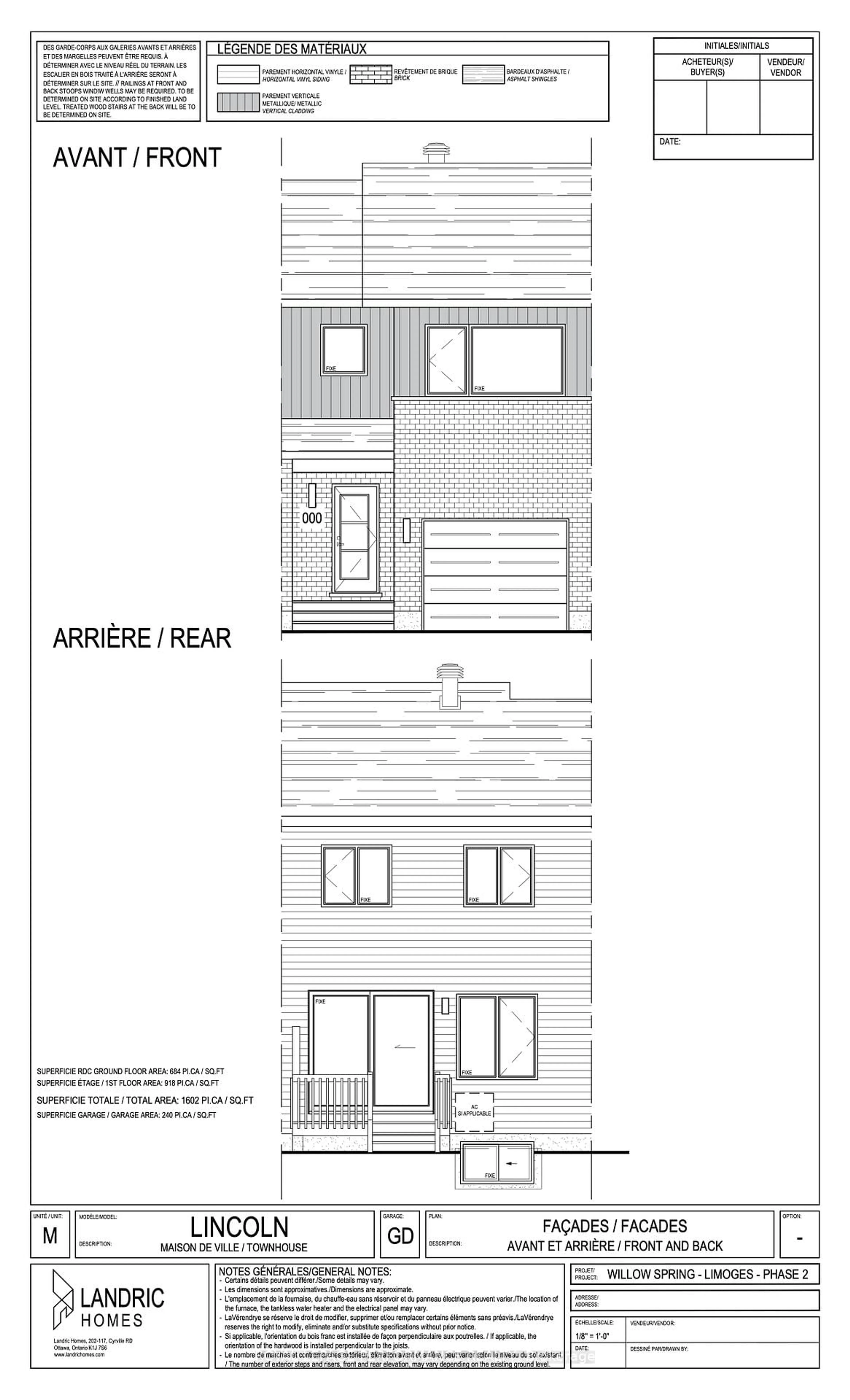 Floor plan for TH-152C Cypress St, The Nation Ontario K0A 2M0