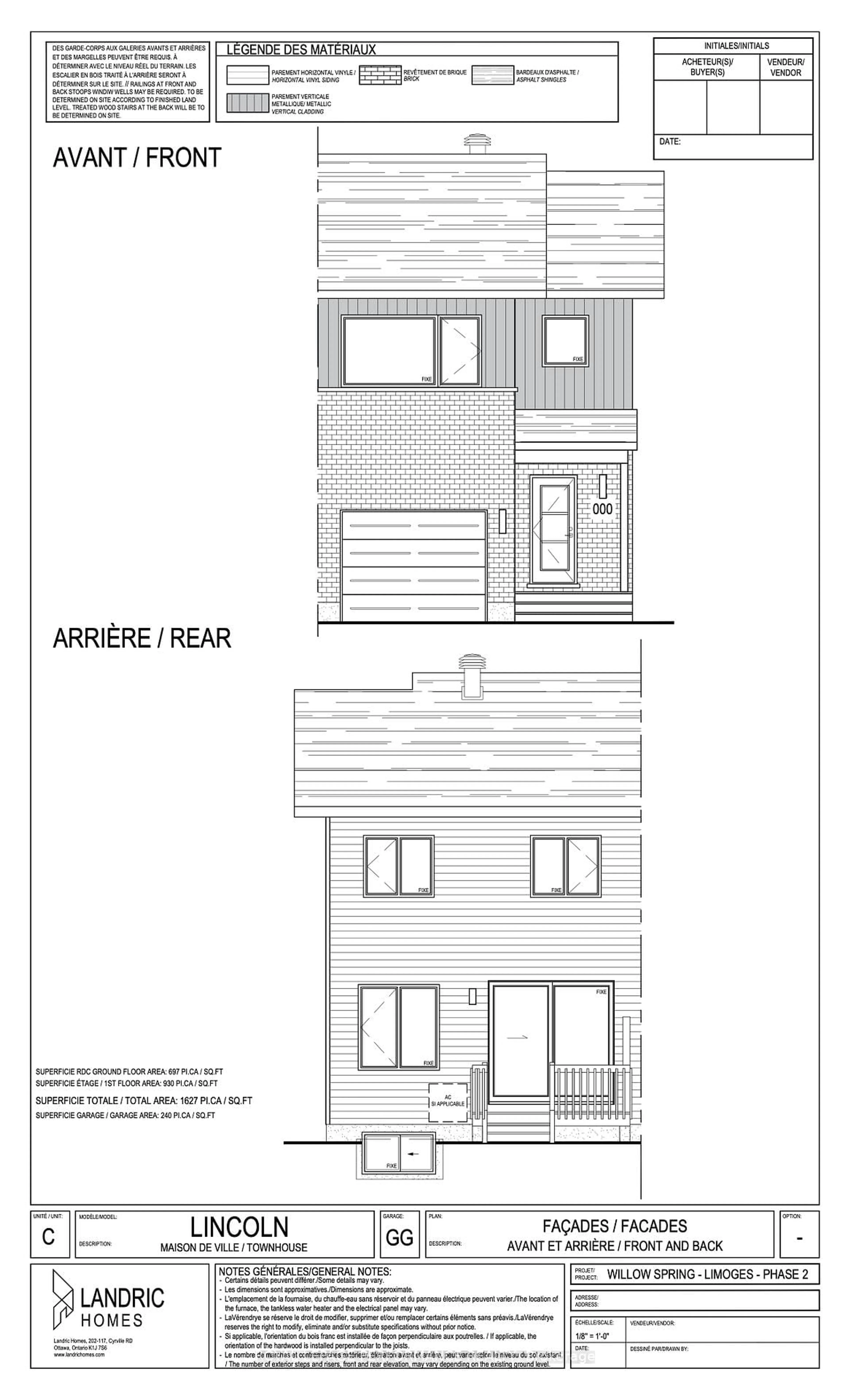 Floor plan for TH-152D Cypress St, The Nation Ontario K0A 2M0