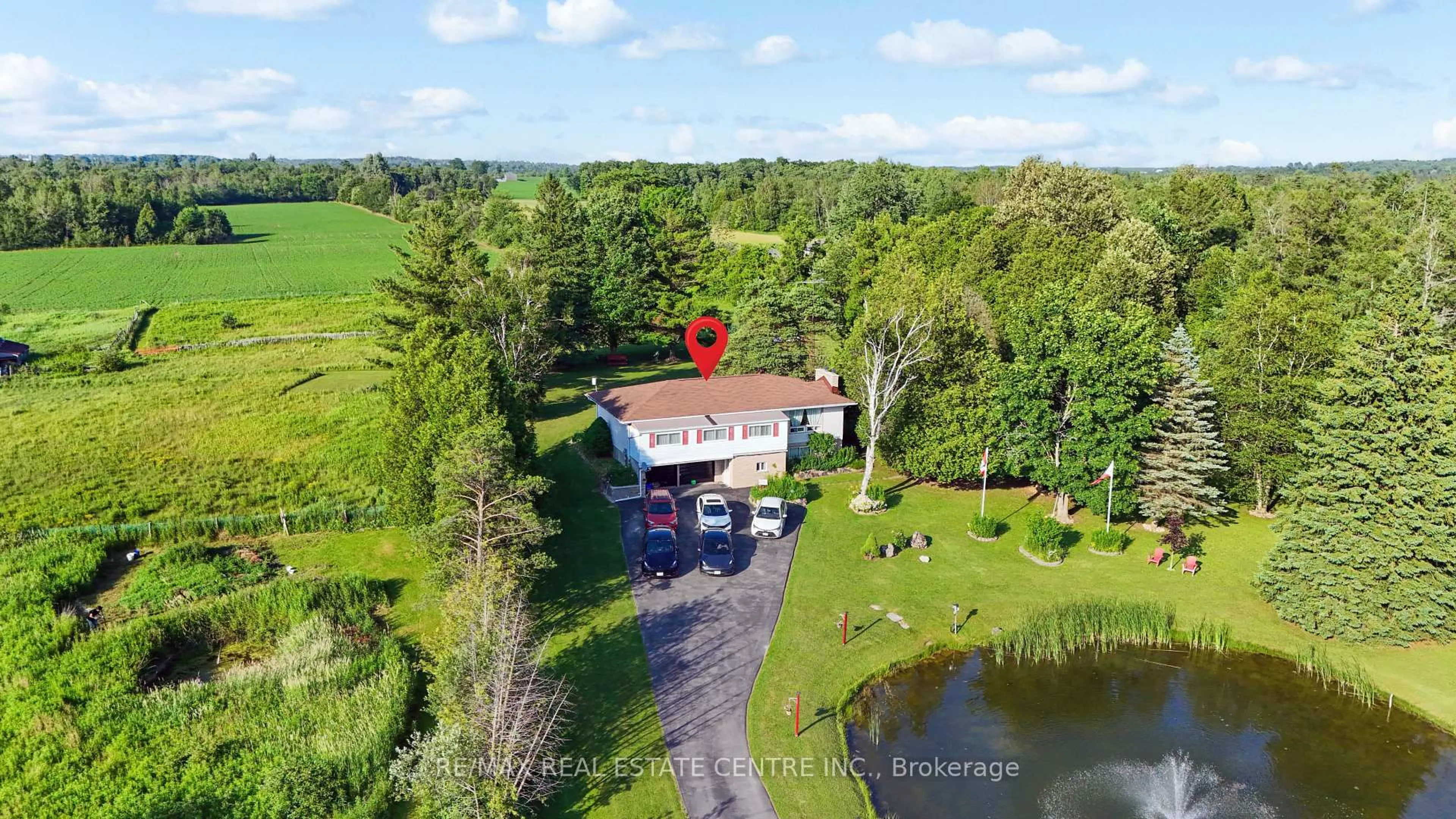 A pic from outside/outdoor area/front of a property/back of a property/a pic from drone, water/lake/river/ocean view for 5183 First Line, Erin Ontario L7J 2L9