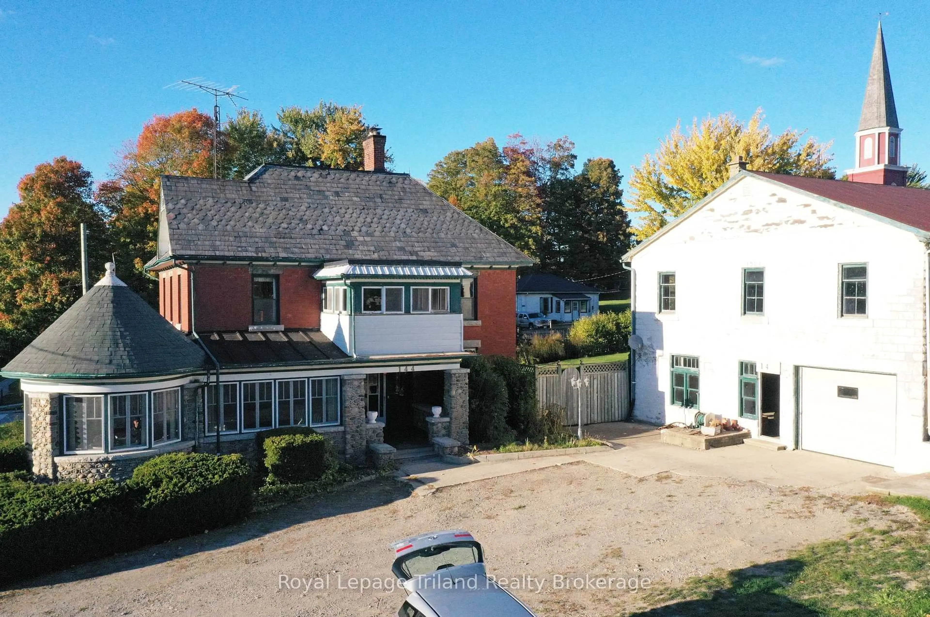 A pic from outside/outdoor area/front of a property/back of a property/a pic from drone, street for 144 Huron St, Zorra Ontario N0J 1J0