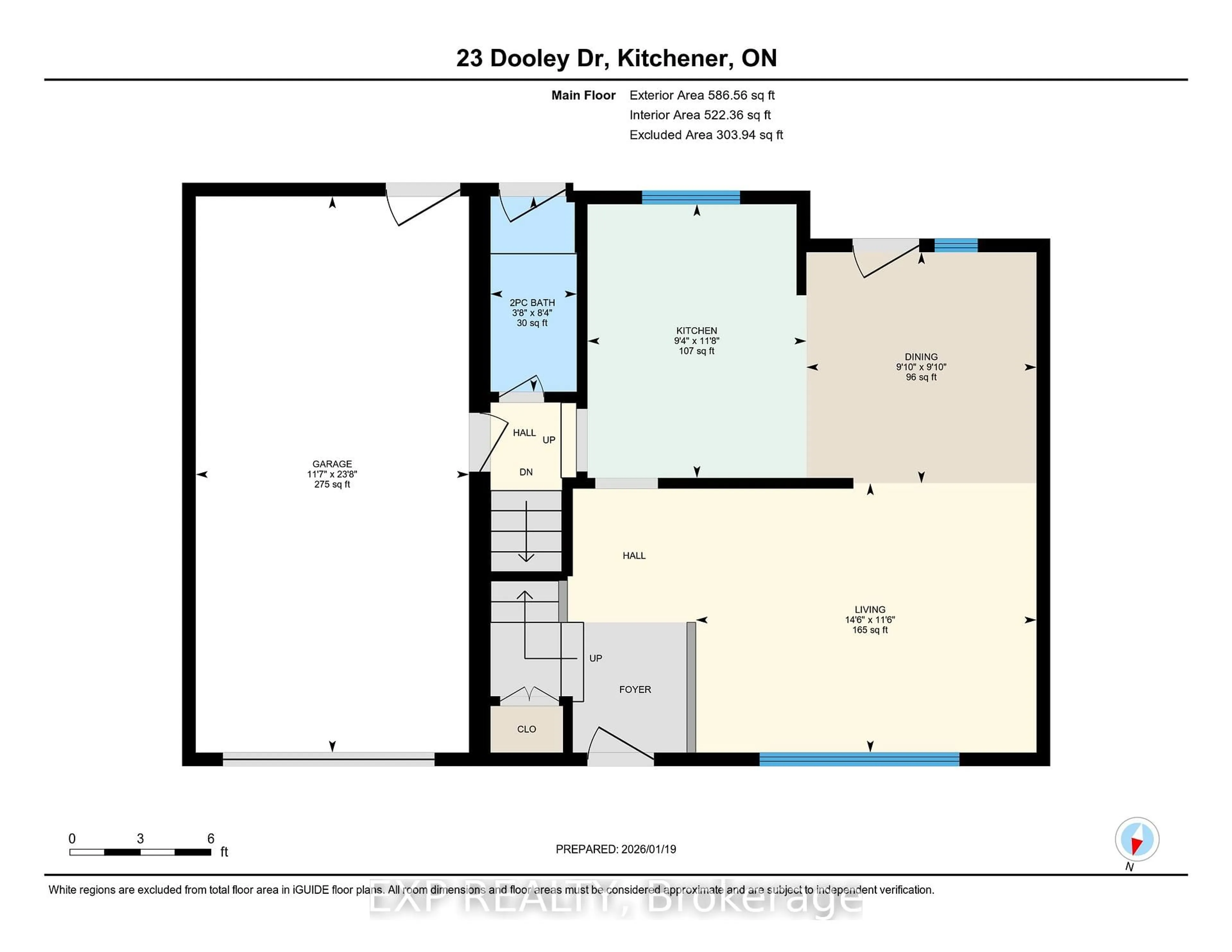 Floor plan for 23 Dooley Dr, Kitchener Ontario N2A 1L5