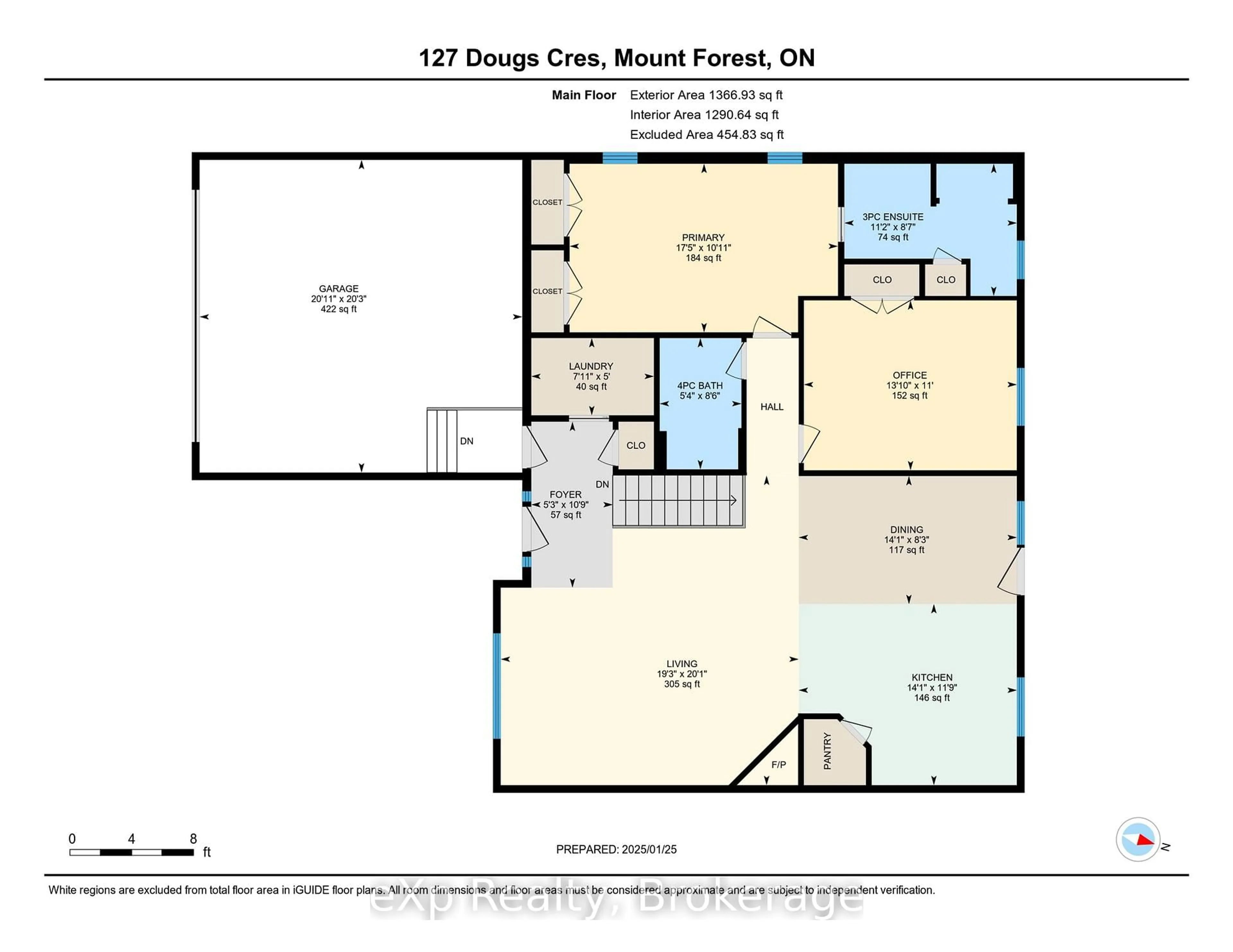 Floor plan for 127 DOUG'S Cres, Wellington North Ontario N0G 2L4
