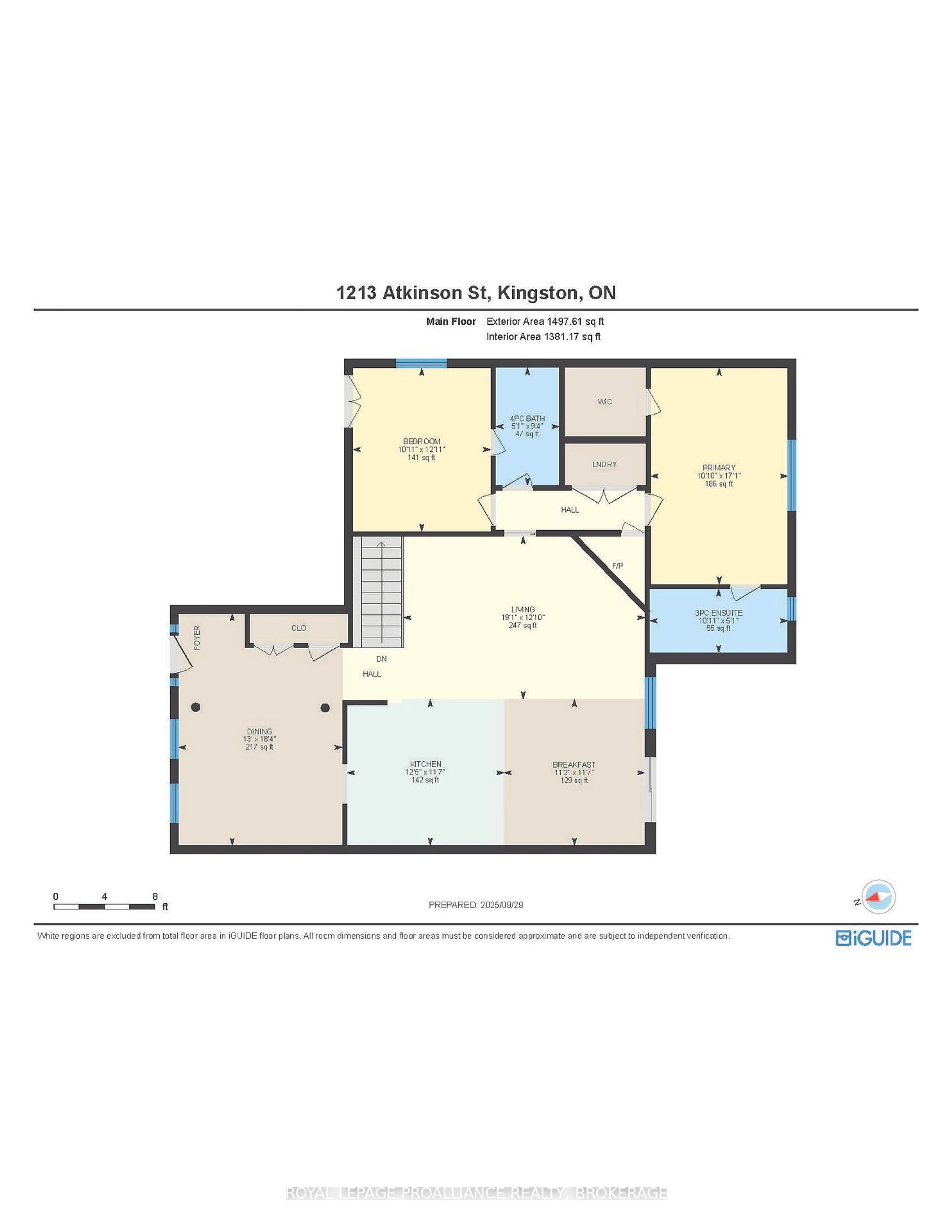 Floor plan for 1213 Atkinson St, Kingston Ontario K7P 0C9