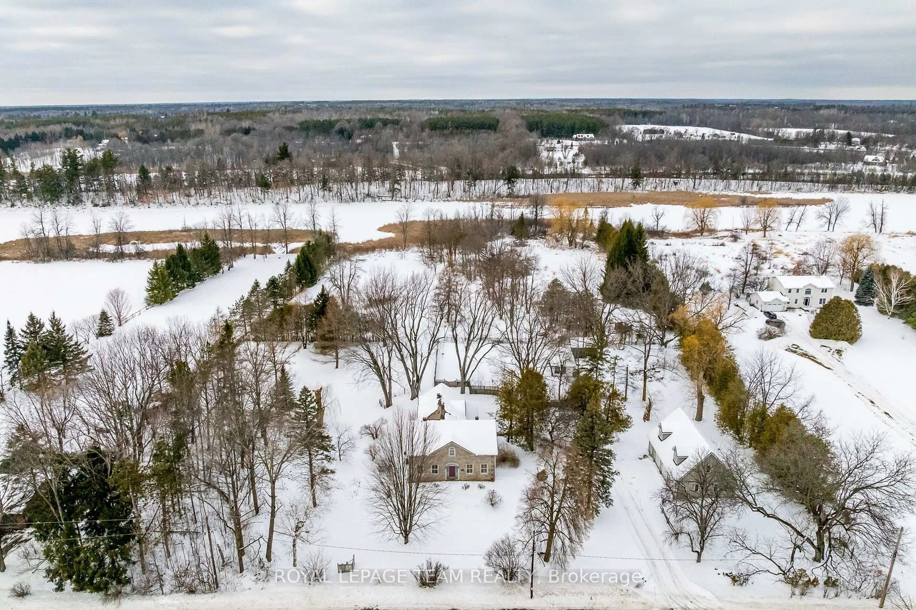 A pic from outside/outdoor area/front of a property/back of a property/a pic from drone, forest/trees view for 3651 Burritts Rapids Rd, Merrickville Ontario K0G 1N0