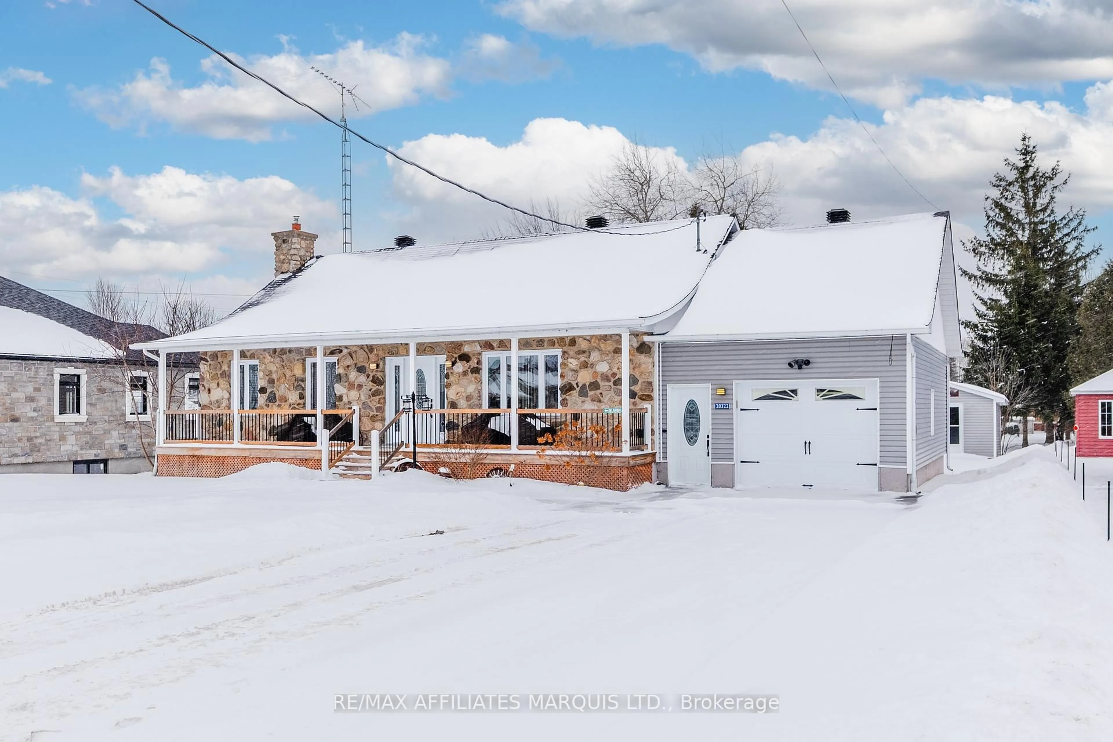 A pic from outside/outdoor area/front of a property/back of a property/a pic from drone, street for 20322 Lochiel St, North Glengarry Ontario K0C 1A0