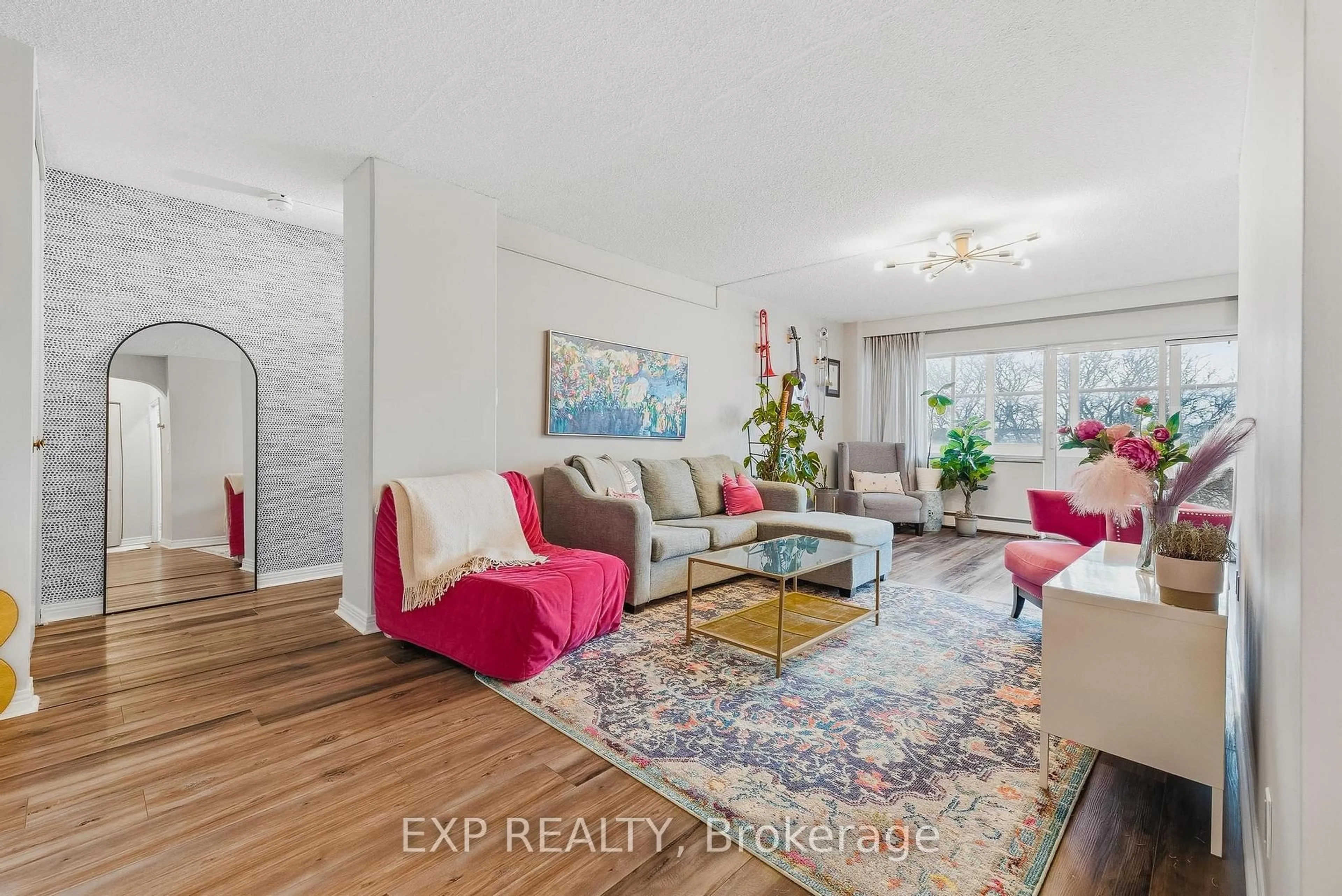 Living room with furniture, unknown for 45 Westmount Rd #302, Waterloo Ontario N2L 2R3