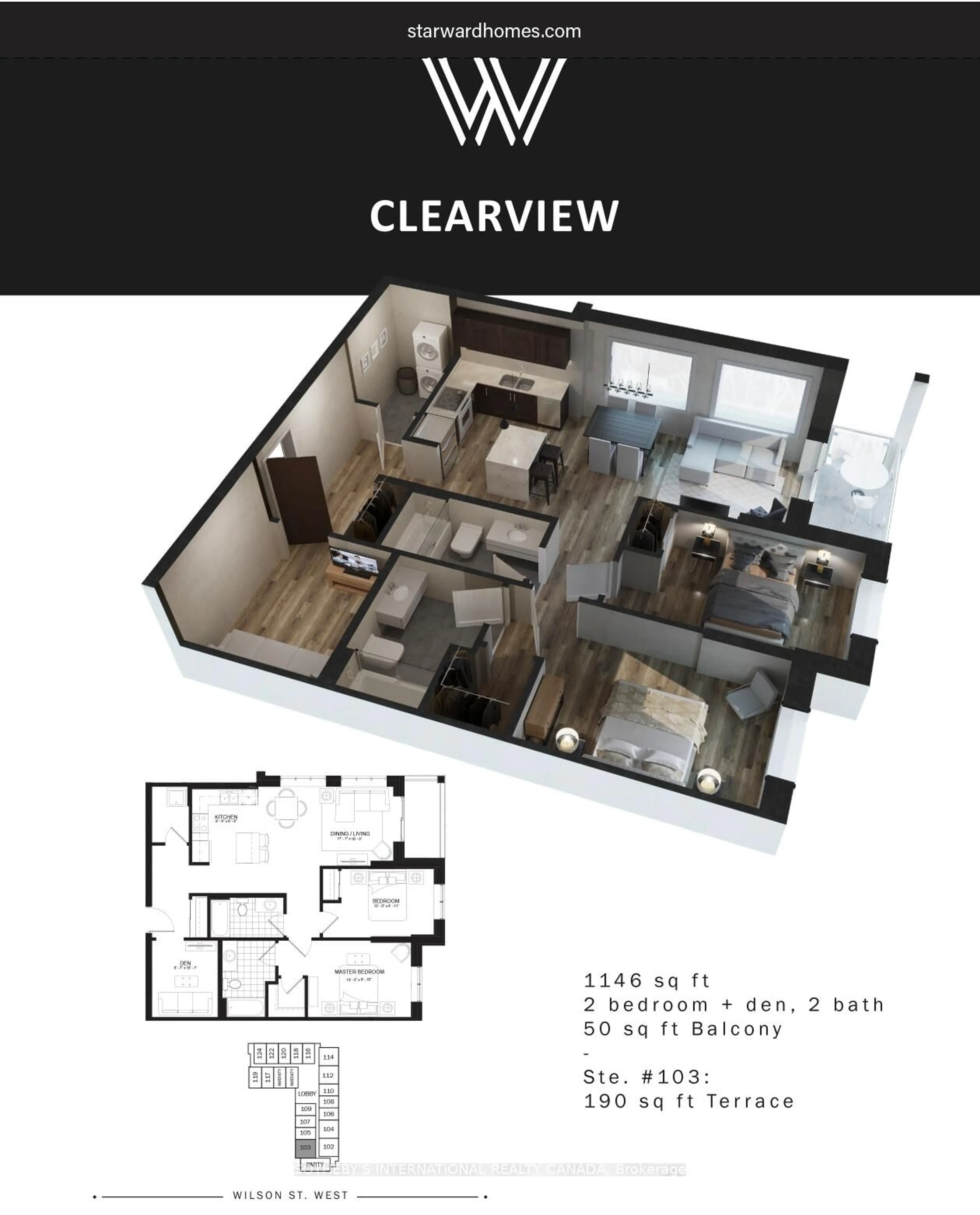 Floor plan for 153 Wilson Ave #103, Hamilton Ontario L9G 1N4
