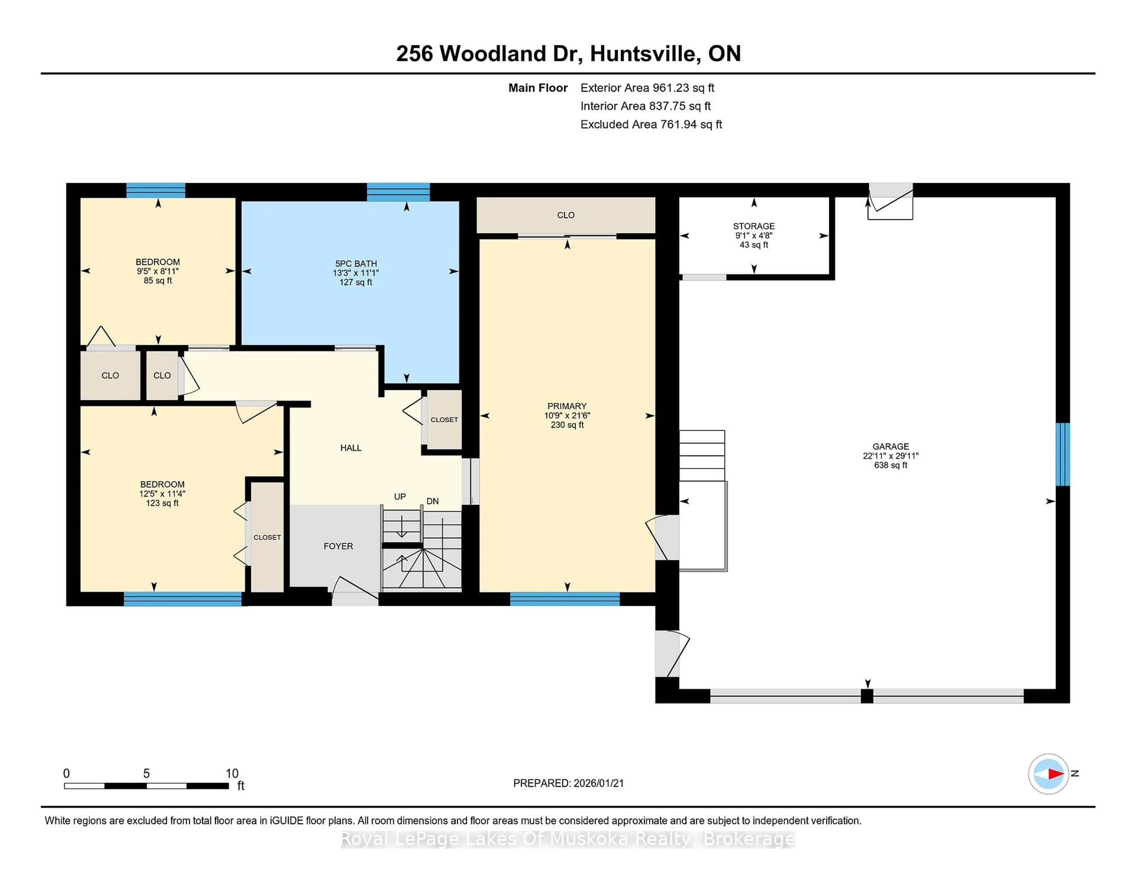 Floor plan for 256 Woodland Dr, Huntsville Ontario P1H 1A6