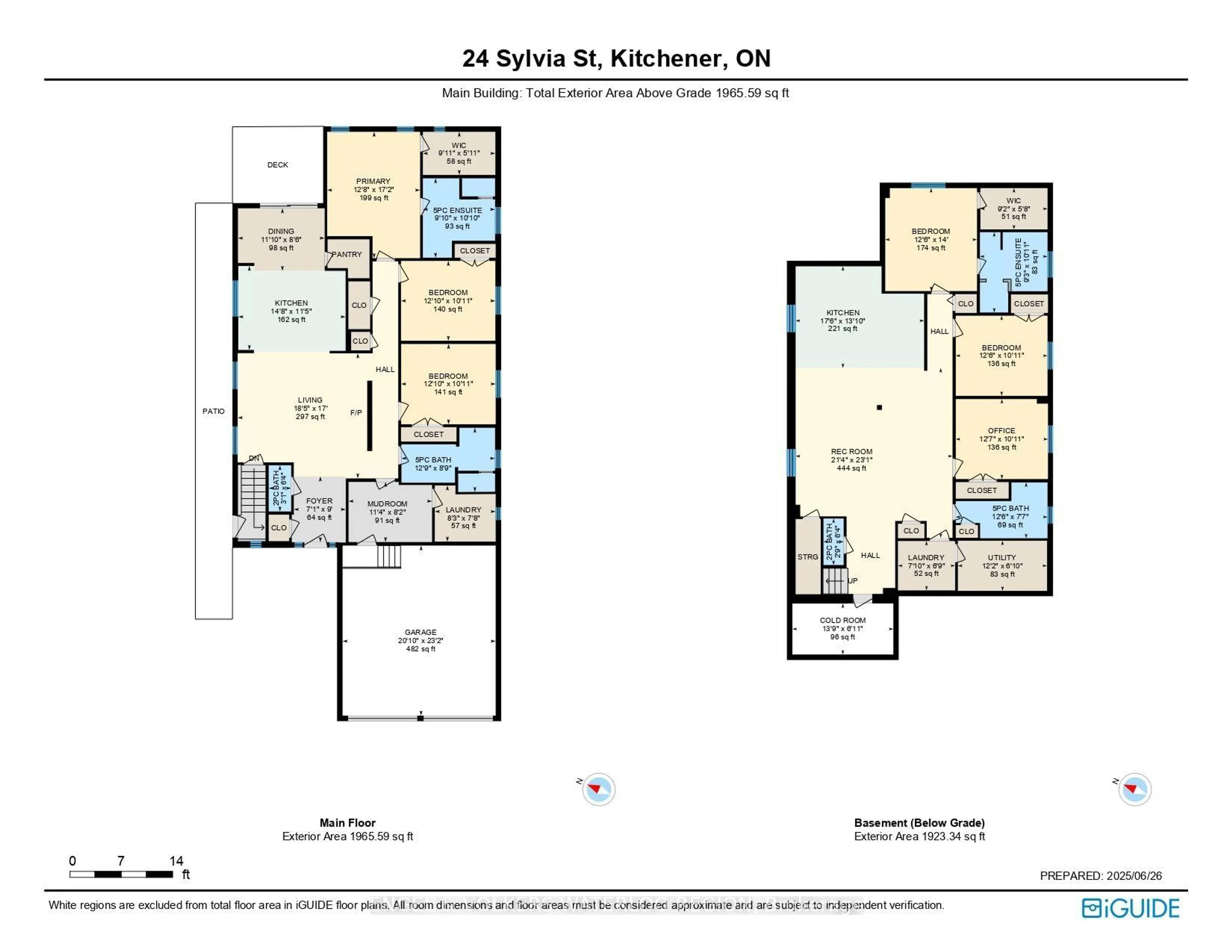 Floor plan for 24 Sylvia St, Kitchener Ontario N2K 1E7