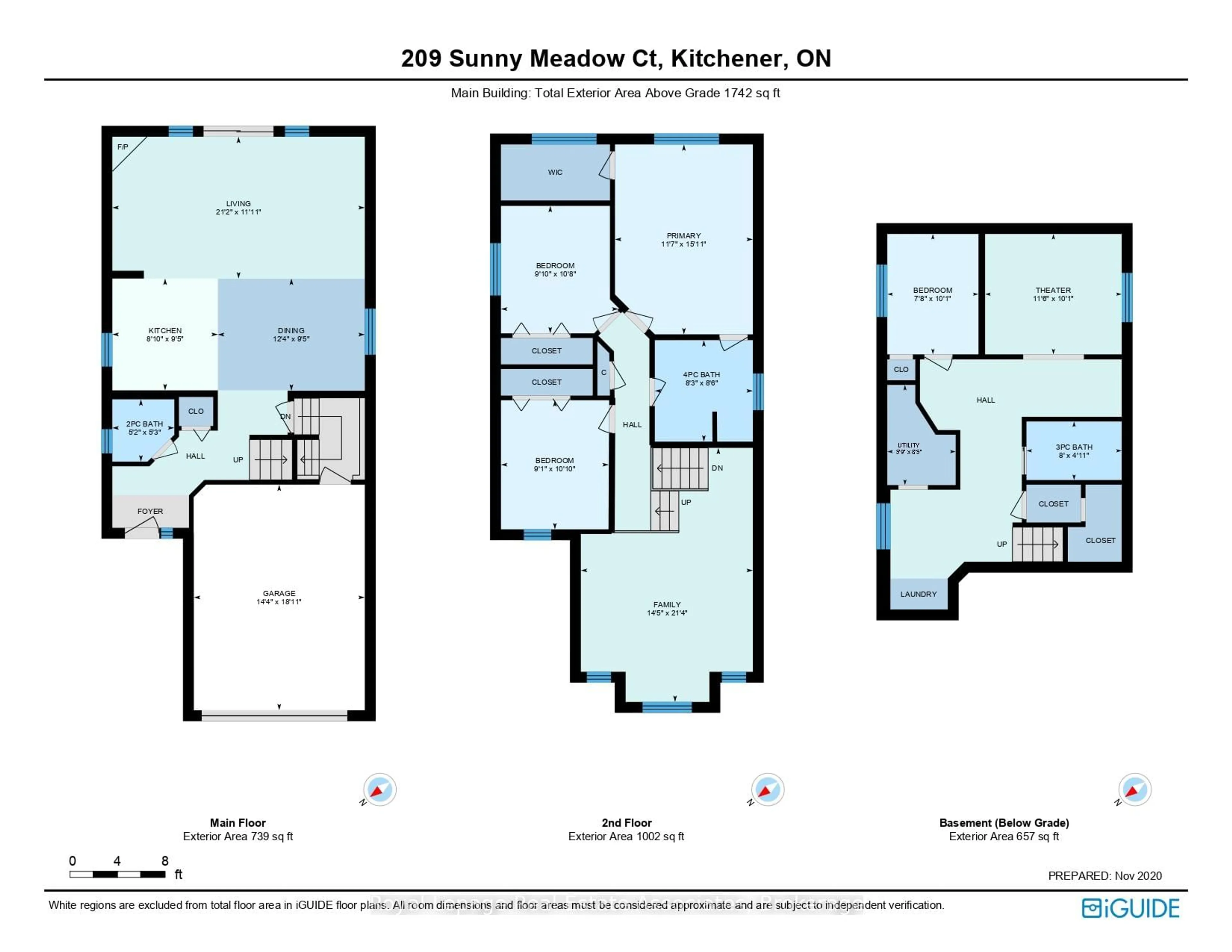 Floor plan for 209 Sunny Meadow Crt, Kitchener Ontario N2N 3R3
