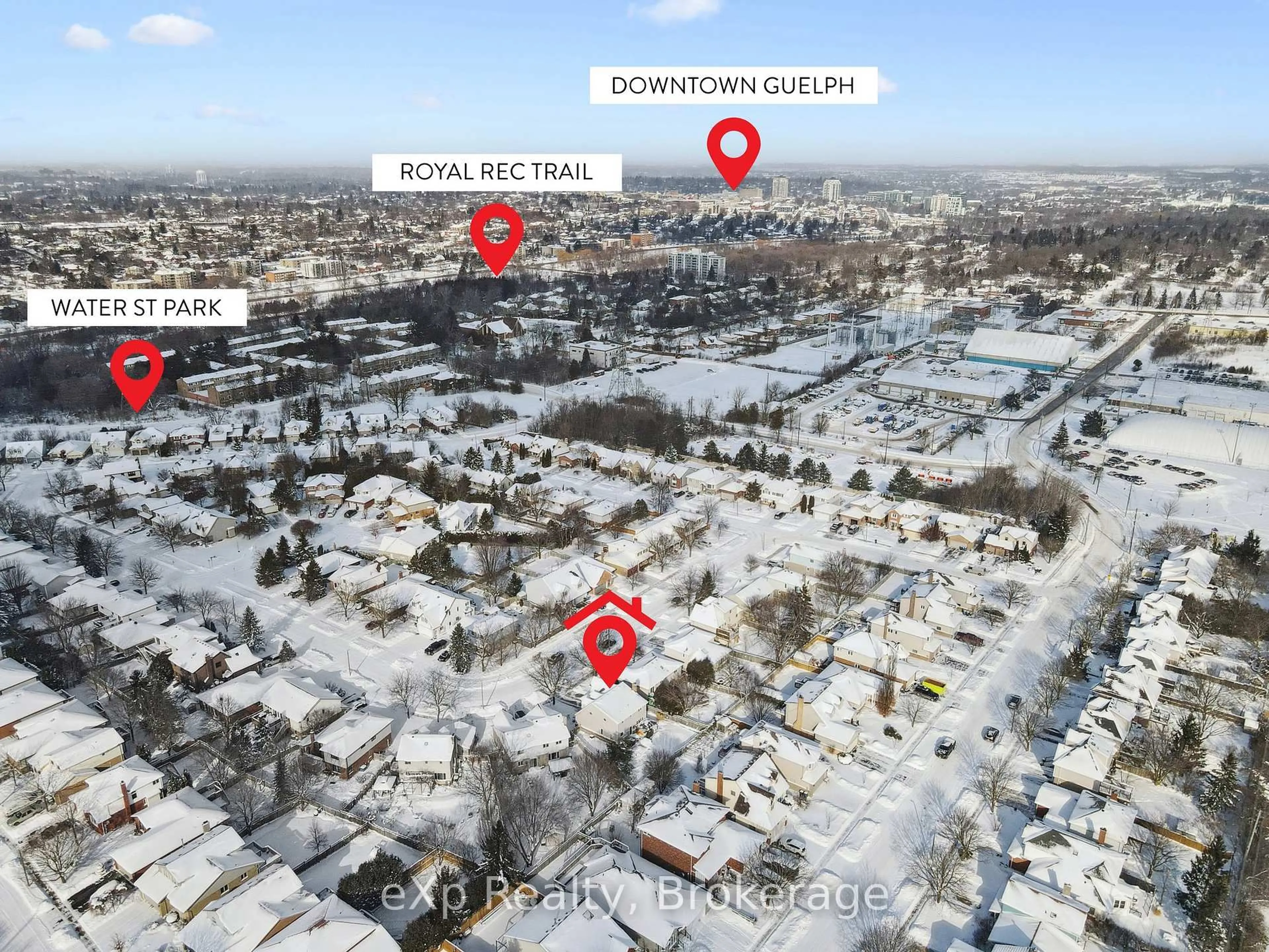 A pic from outside/outdoor area/front of a property/back of a property/a pic from drone, street for 39 Celia Cres, Guelph Ontario N1G 4R4